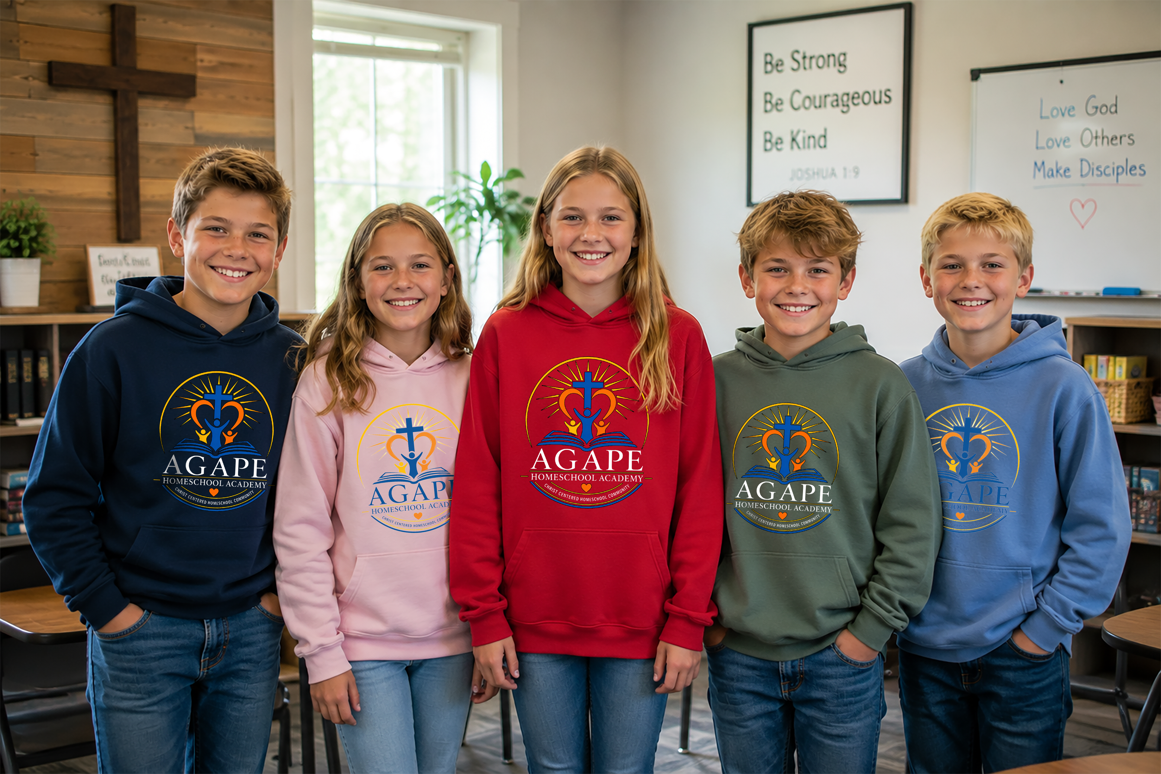 Lambs Agape Homeschool Academy Logo Hoodie