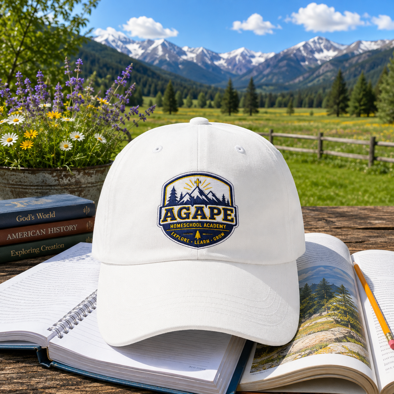 Agape Homeschool Academy Embroidered Explore Hat