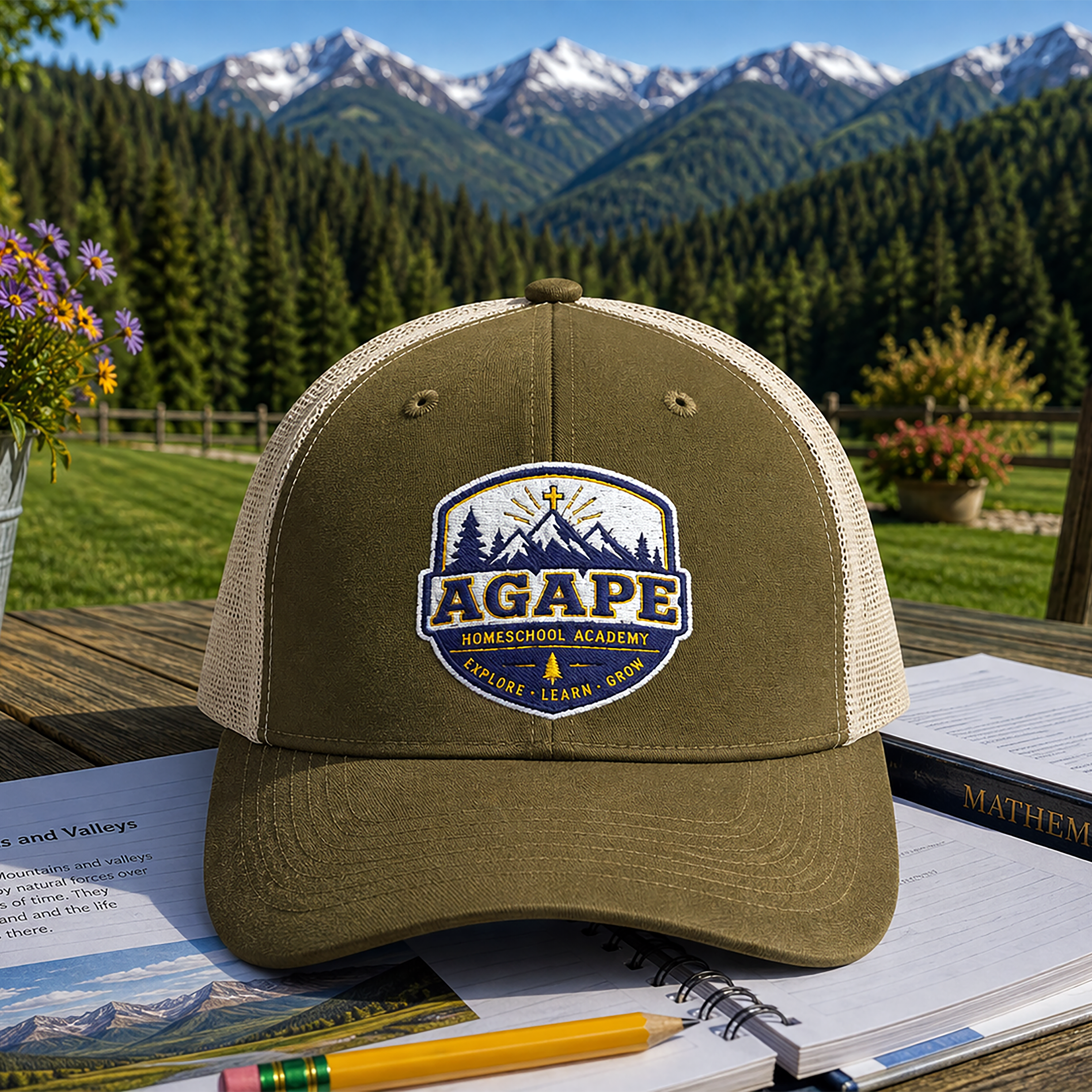 Copy of Agape Homeschool Academy Badge Trucker Hat