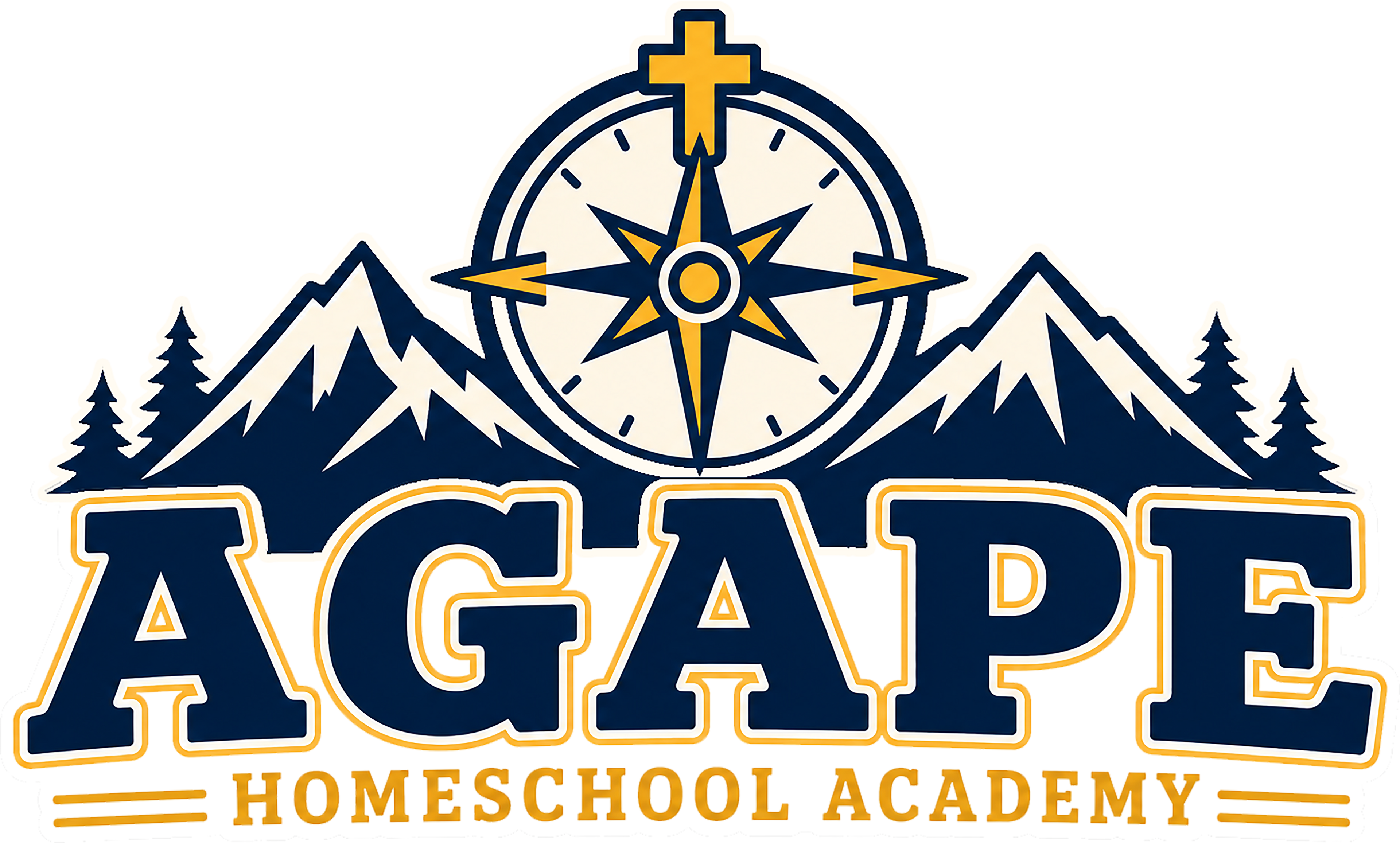 Agape Homeschool Academy Compass Embroidered Knit Beanie