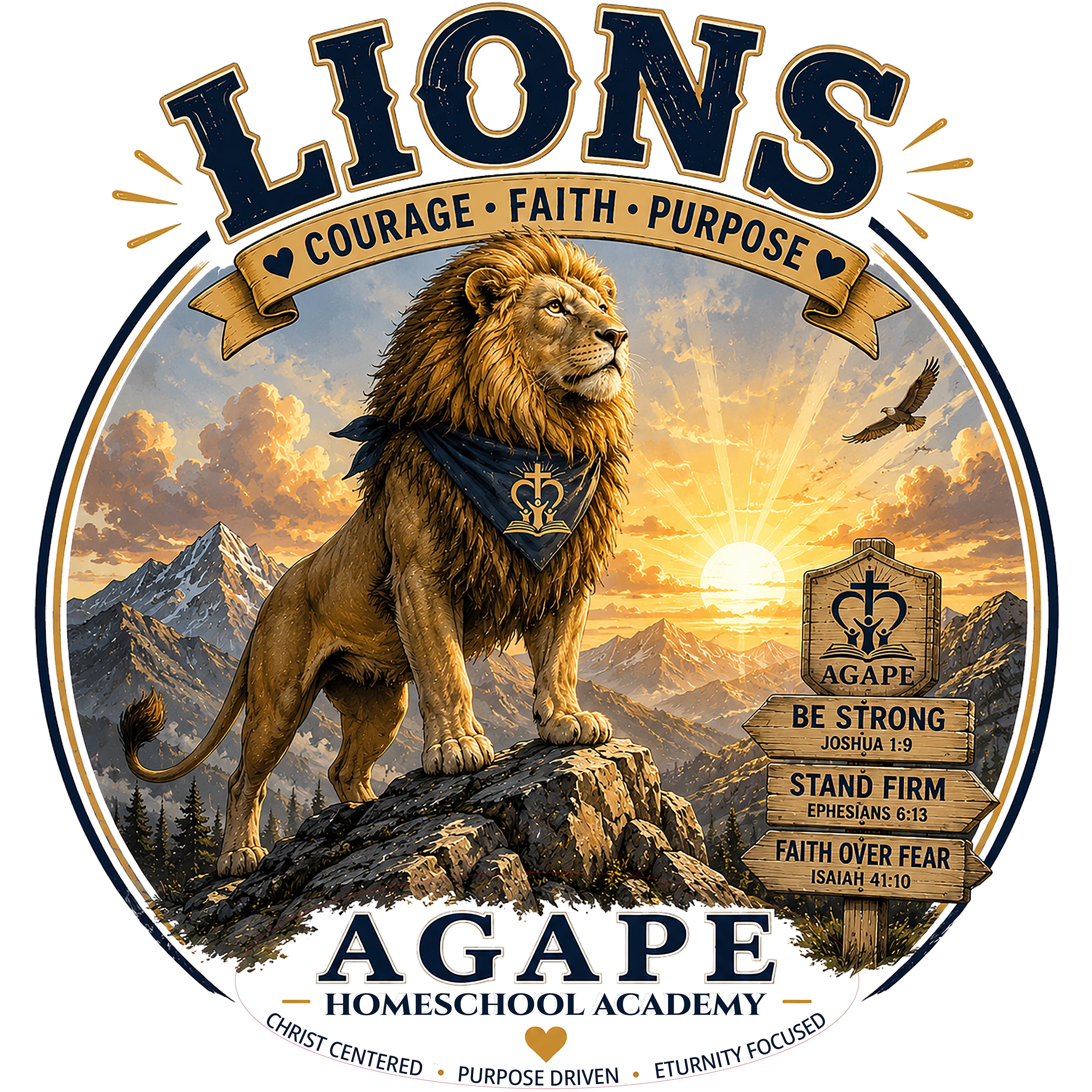 Lions Agape Homeschool Academy Pullover Hoodie