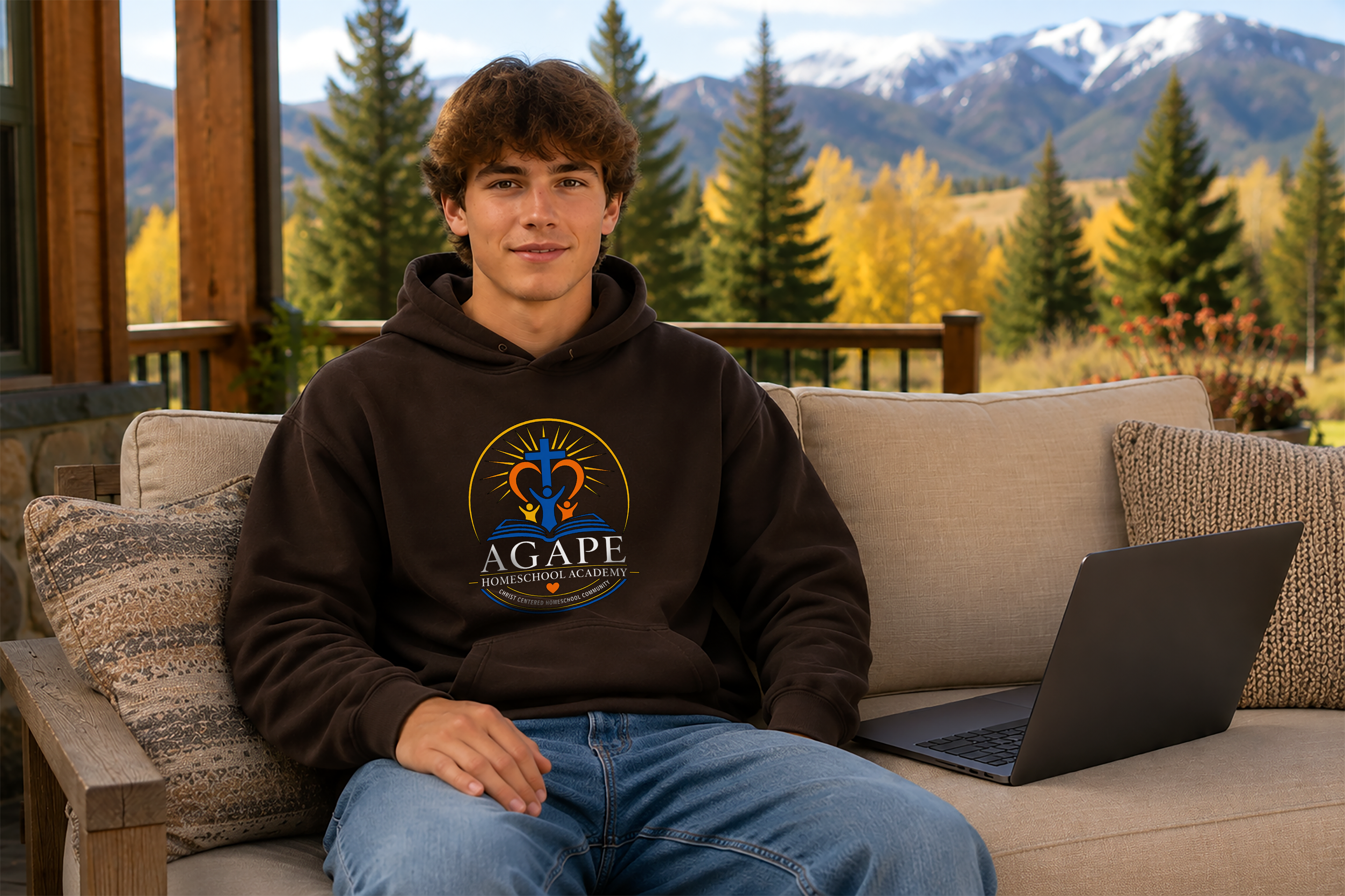 Lions Agape Homeschool Academy Logo Pullover Hoodie