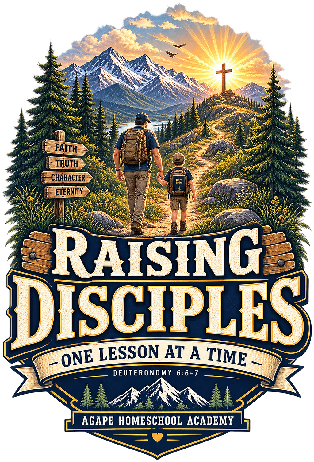 Men's Agape Homeschool Raising Disciples Pullover Hoodie