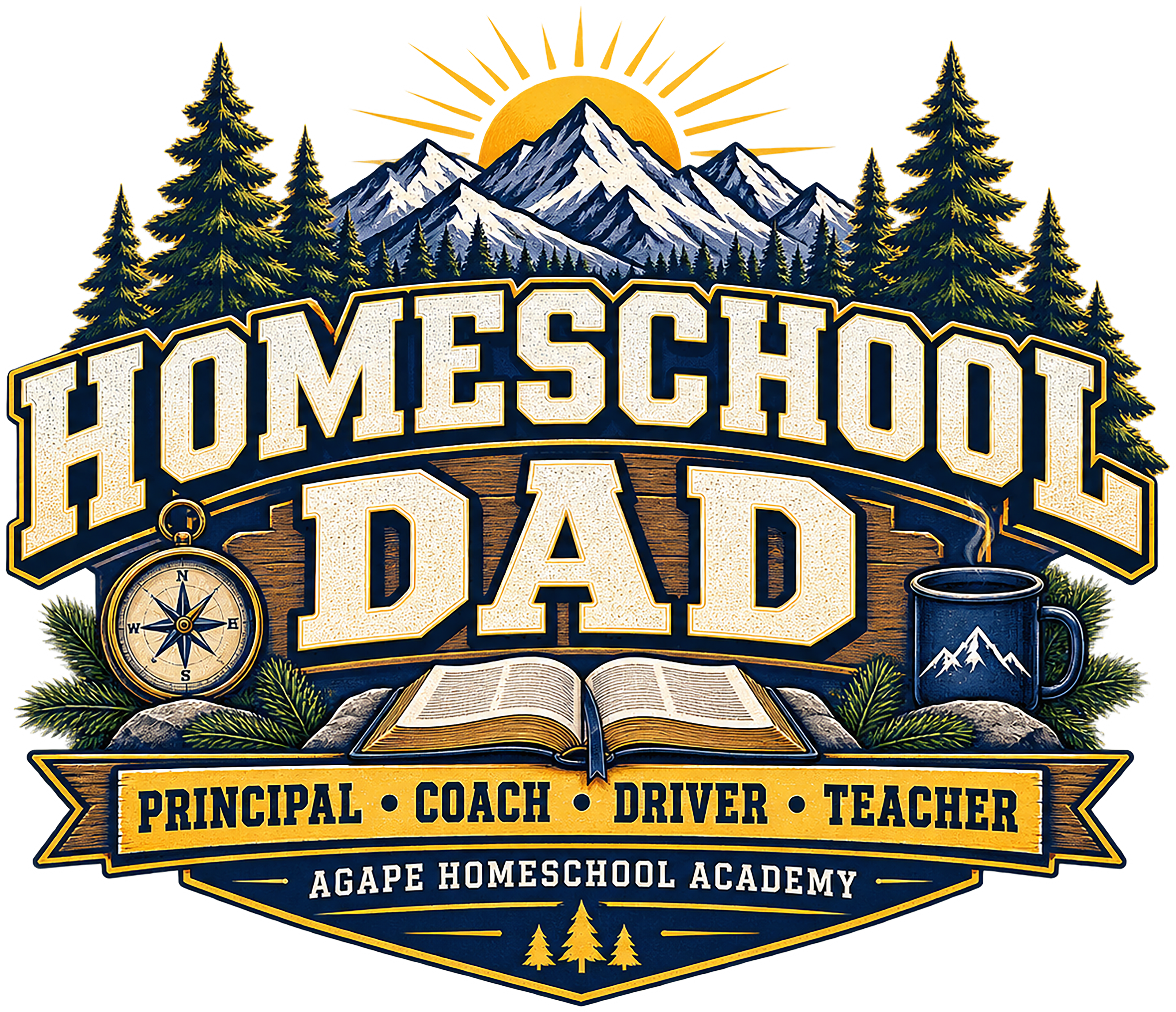 Agape Homeschool Academy Dad Pullover Hoodie