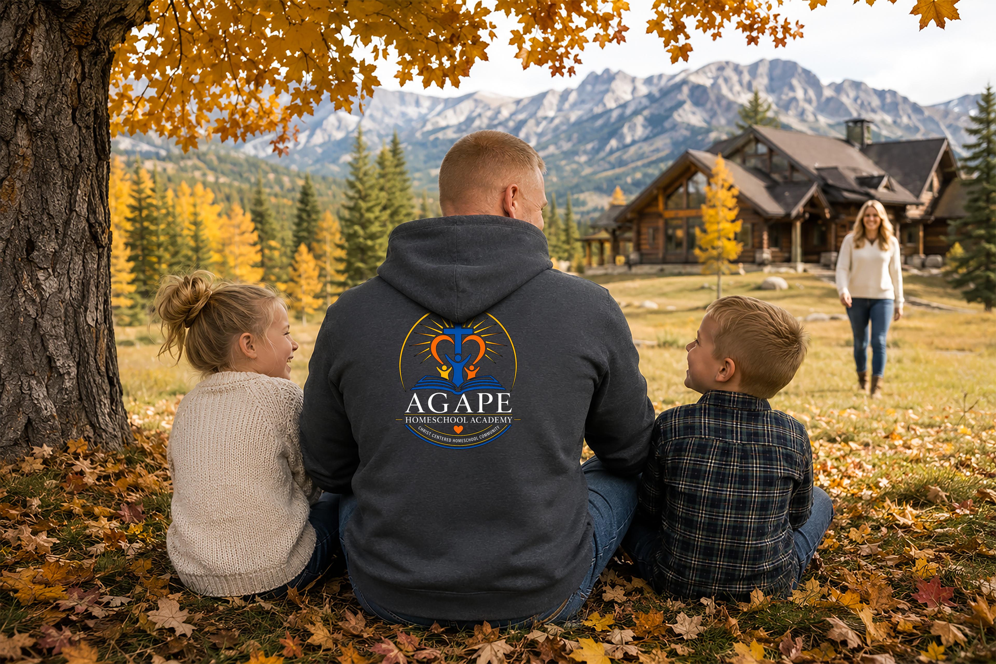 Agape Homeschool Academy Logo Pullover Hoodie
