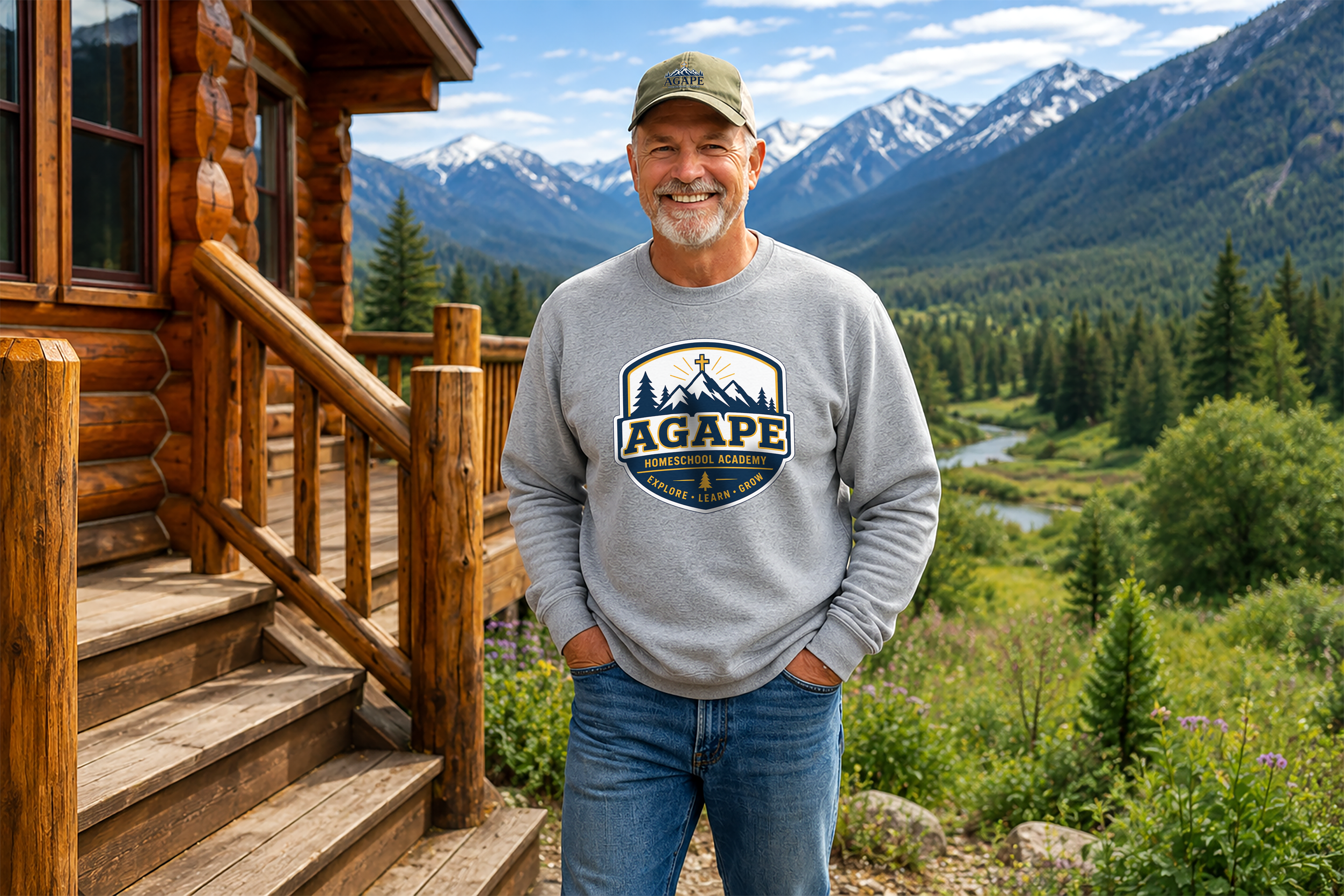 Agape Homeschool Academy Badge Sweatshirt
