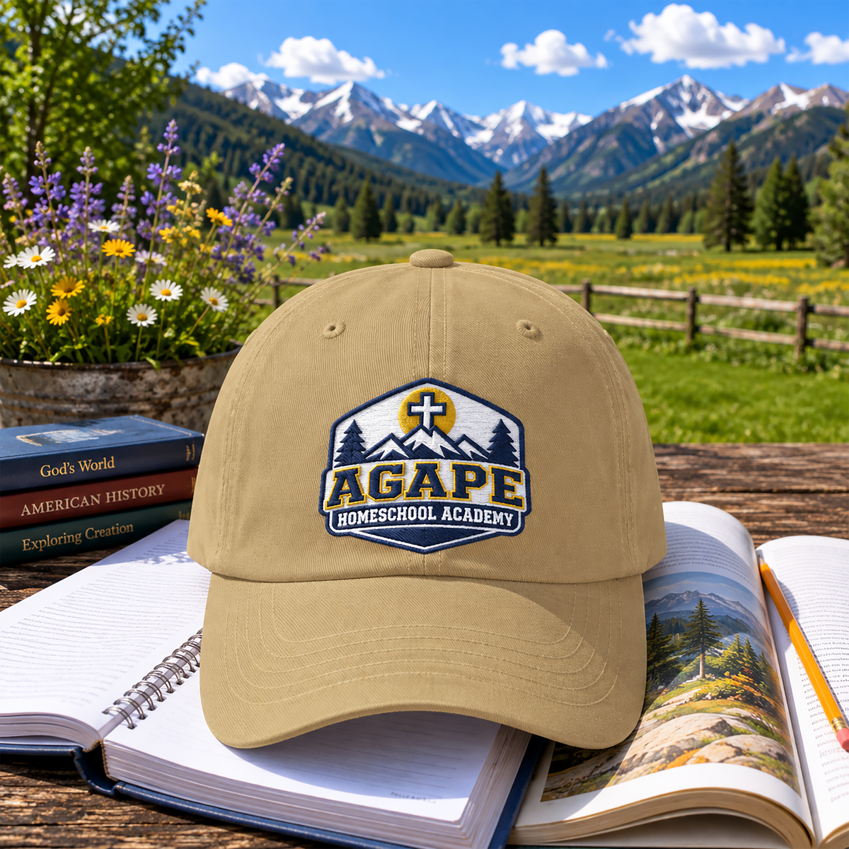 Agape Homeschool Academy Embroidered Explore Hat