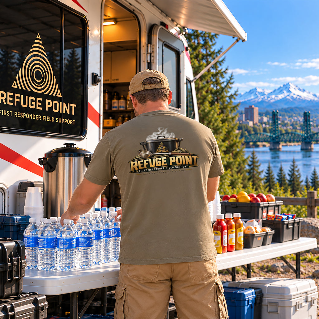 Refuge Point - Serving Those Who Serve T-Shirt T-Shirt, First Responder Support Team Apparel
