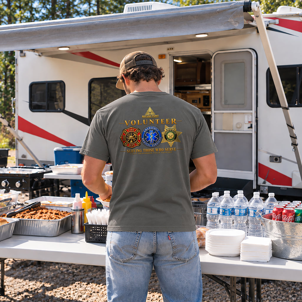 Refuge Point - First Responder Volunteer T-Shirt, Refuge Point Volunteer First Responder Support Team Apparel