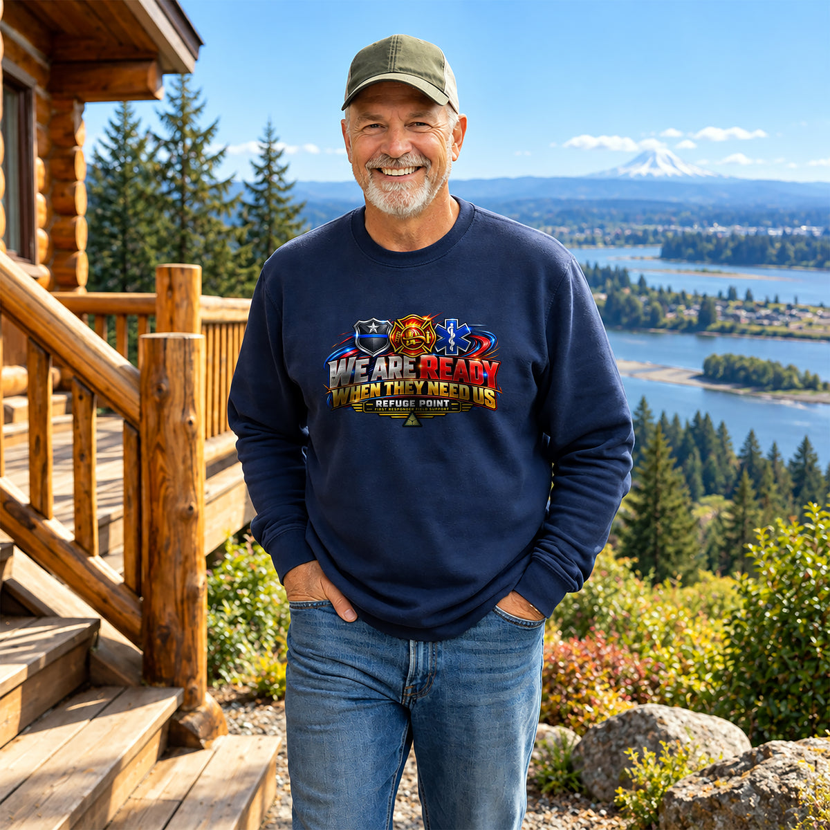 Refuge Point - We Are Ready When They Need Us Sweatshirt, First Responder Support Pullover Sweatshirt