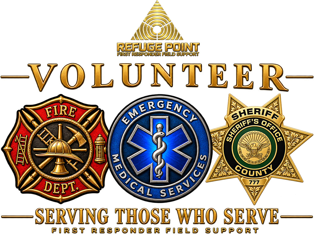 Refuge Point - Volunteer Serving Those Who Serve Hoodie, First Responder Support Pullover Hoodie