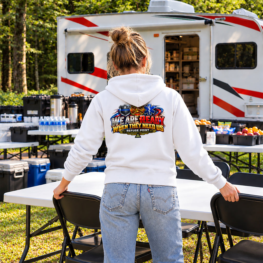 Refuge Point - We Are Ready When They Need Us Hoodie, Refuge Point First Responder Support Pullover Hoodie