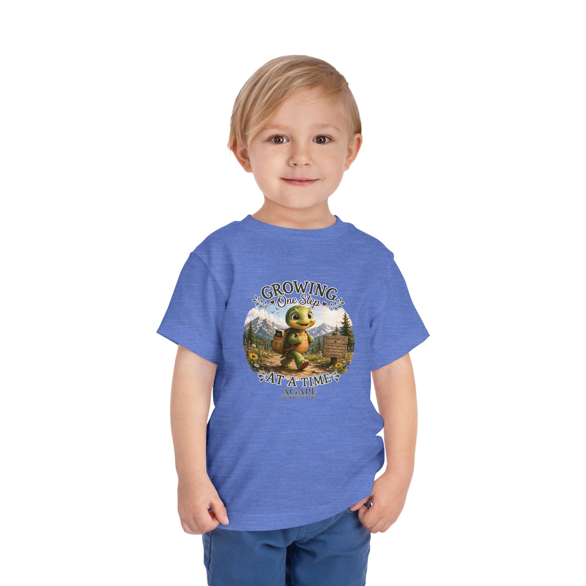 Tots Growing One Step At A Time Turtle Tee