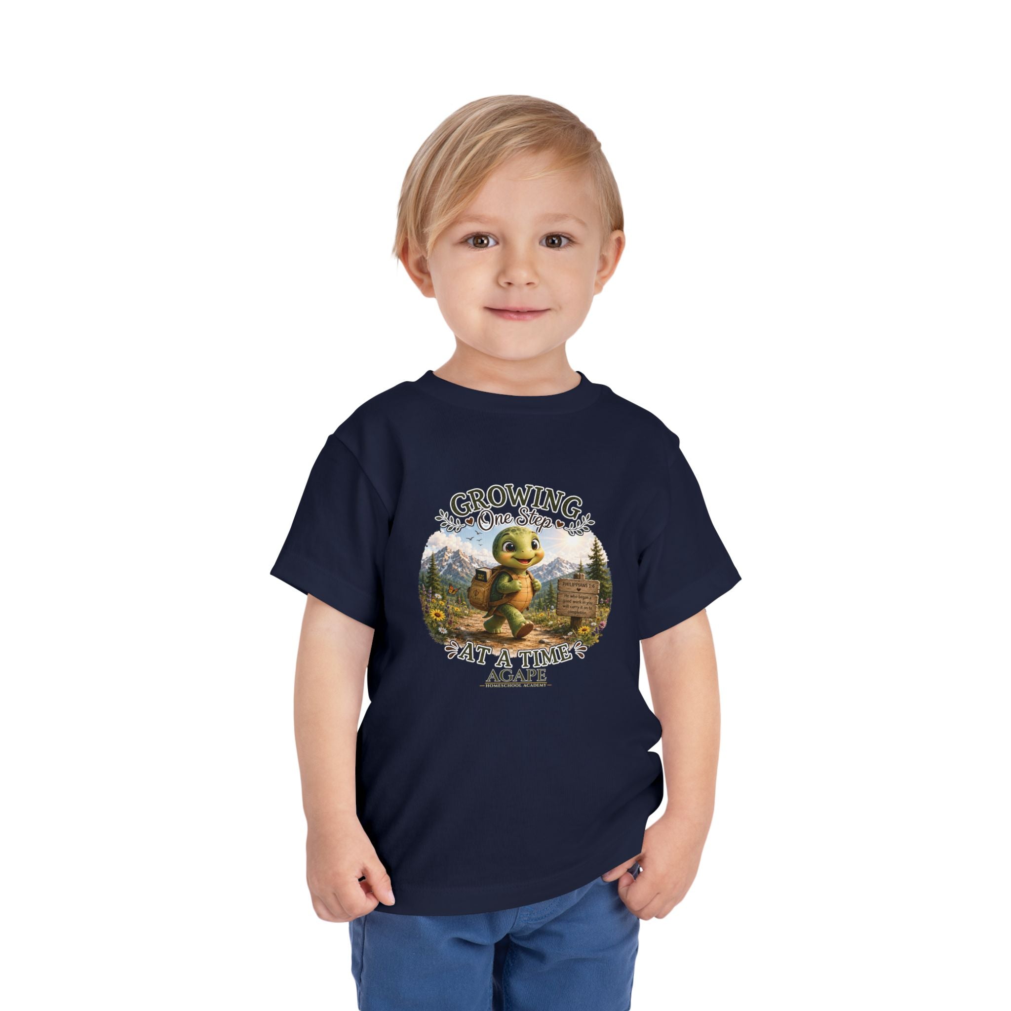 Tots Growing One Step At A Time Turtle Tee