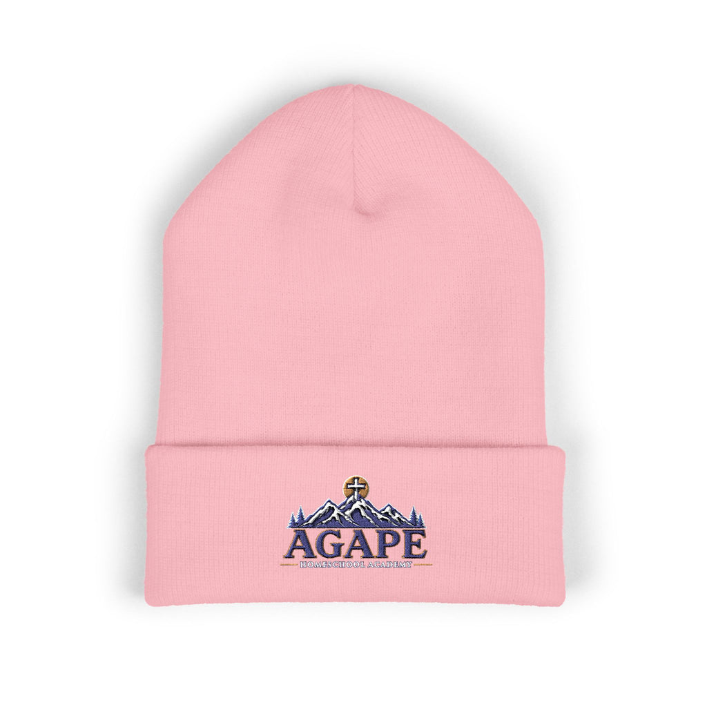 Agape Homeschool Academy Mountain Embroidered Knit Beanie