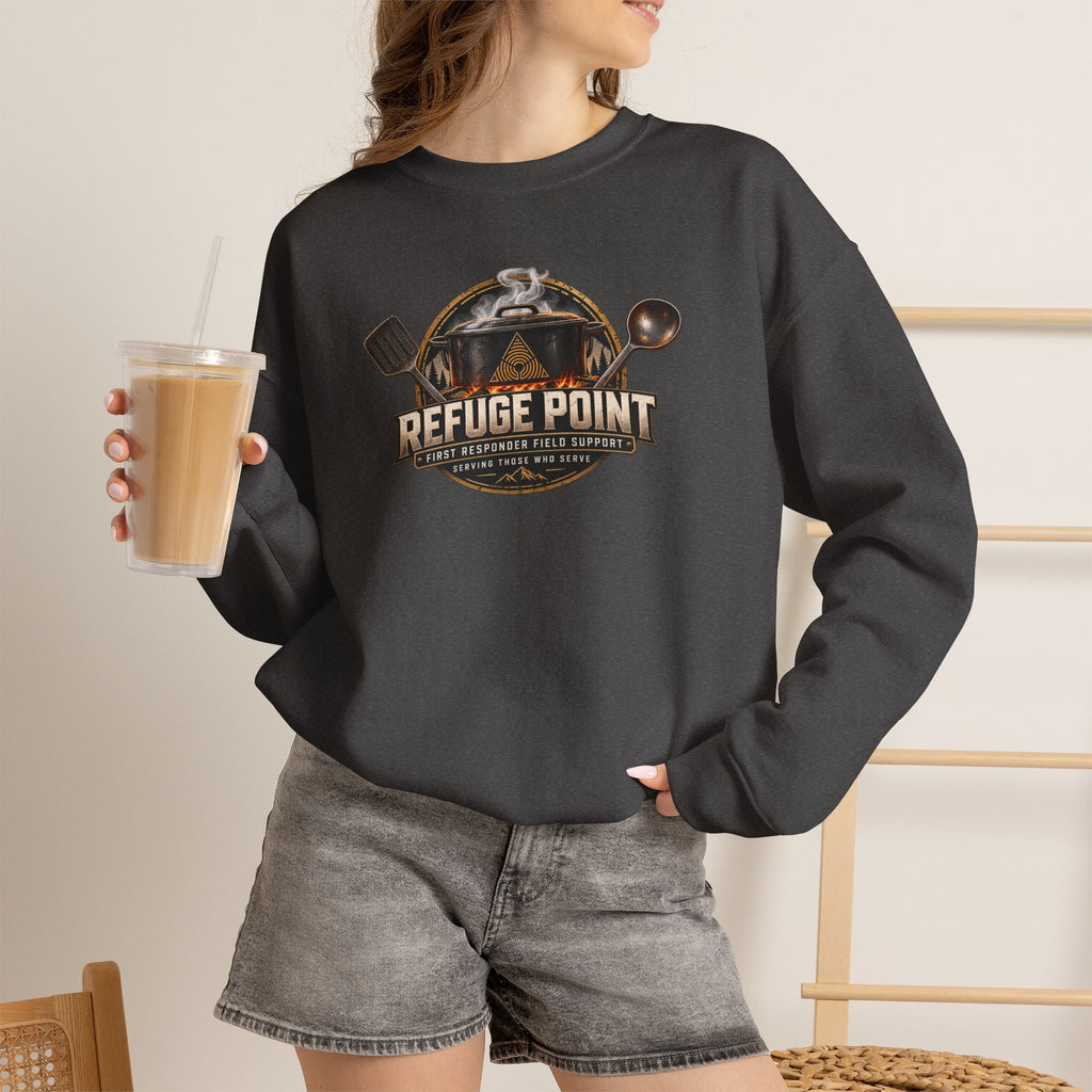 Refuge Point - Dutch Oven Crewneck Sweatshirt Sweatshirt, First Responder Support Pullover Sweatshirt