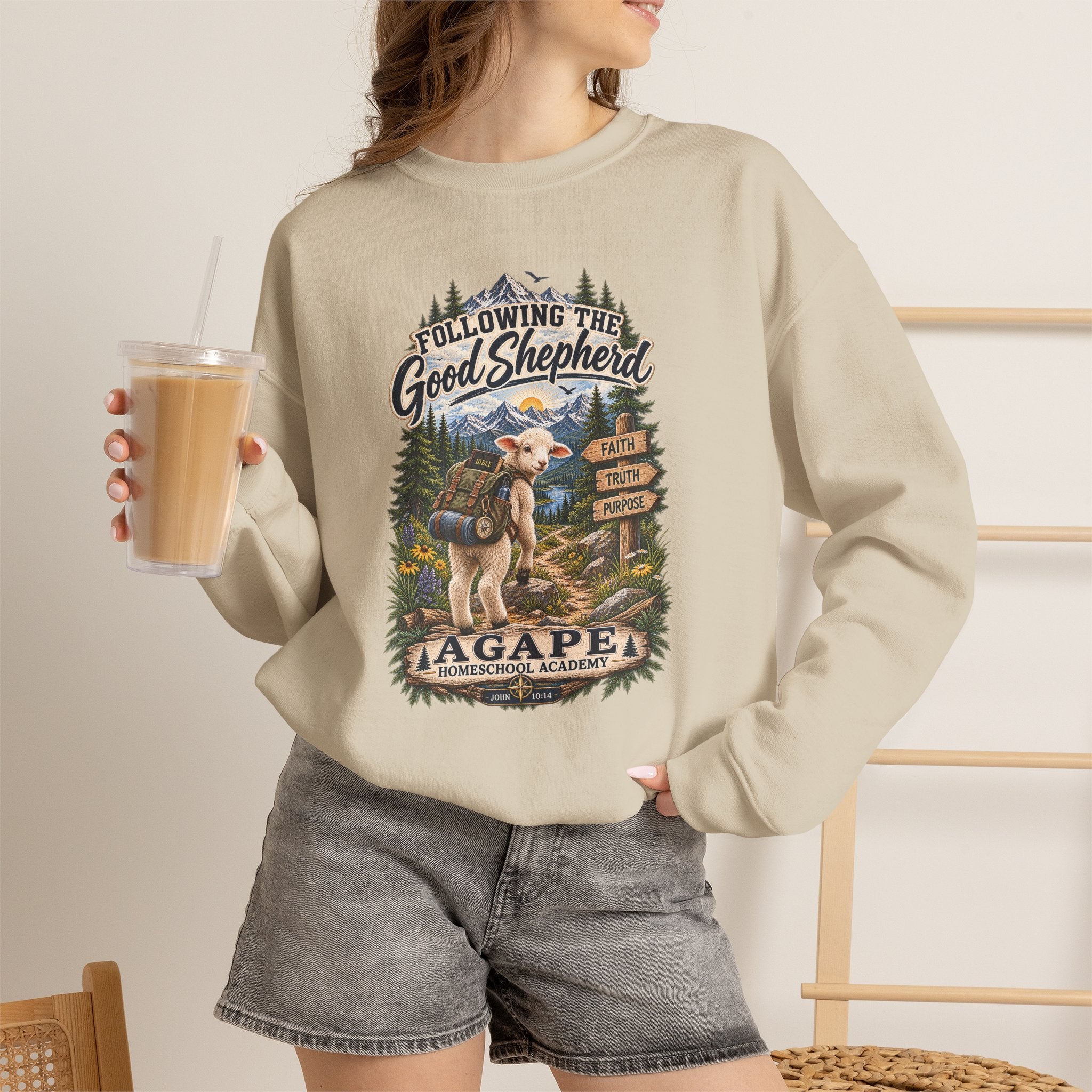 Lambs Agape Homeschool Academy Good Shepherd Sweatshirt