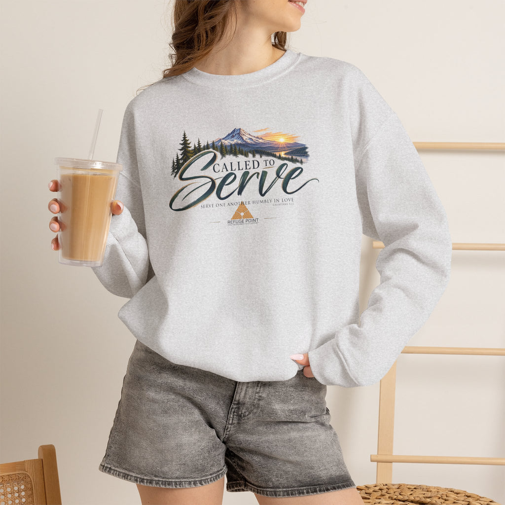 Refuge Point - Called to Serve Christian Crewneck Sweatshirt, Refuge Point Ministry Apparel