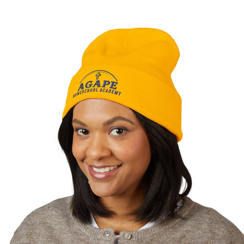 Agape Homeschool Academy Embroidered Cuffed Beanie