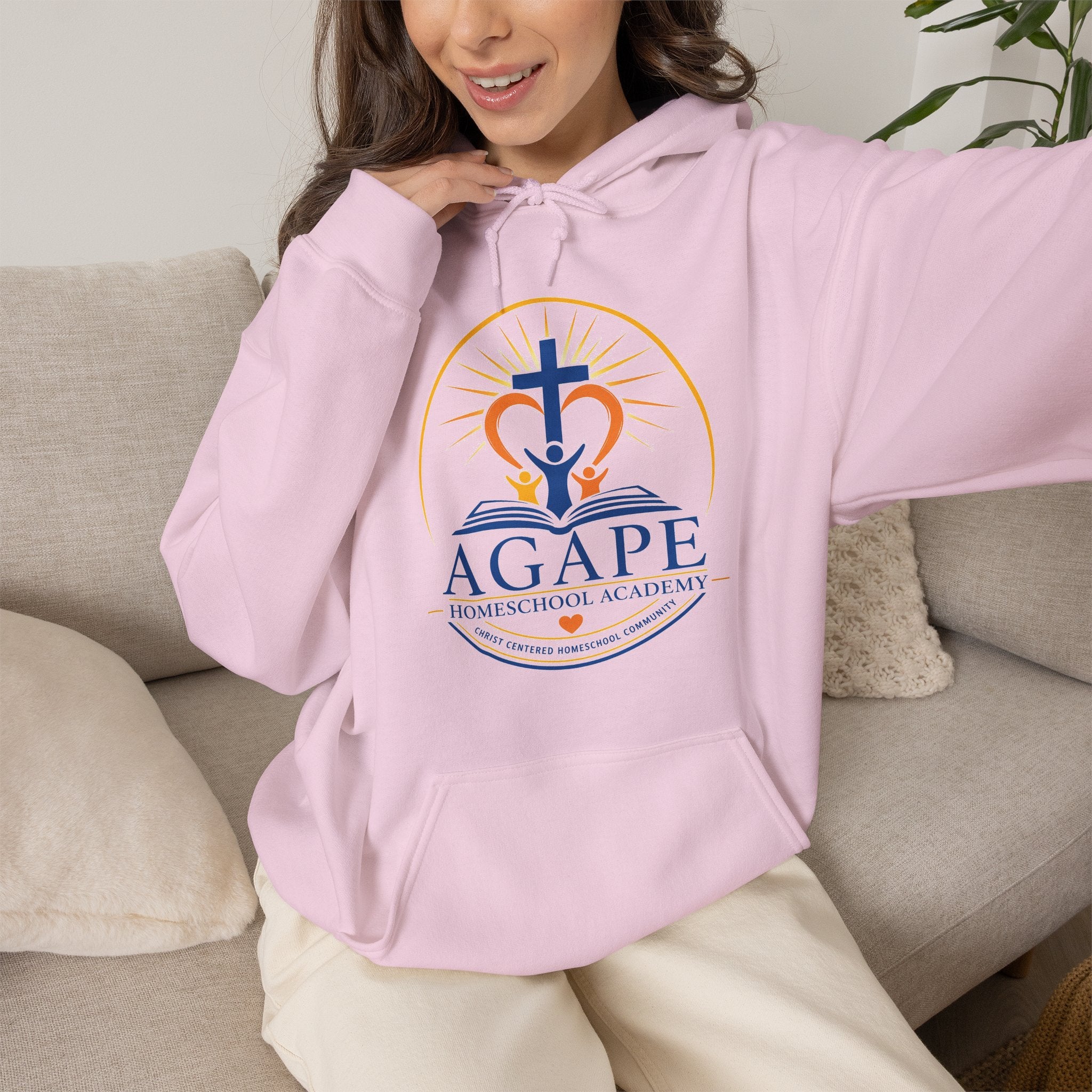 Lions Agape Homeschool Academy Logo Pullover Hoodie
