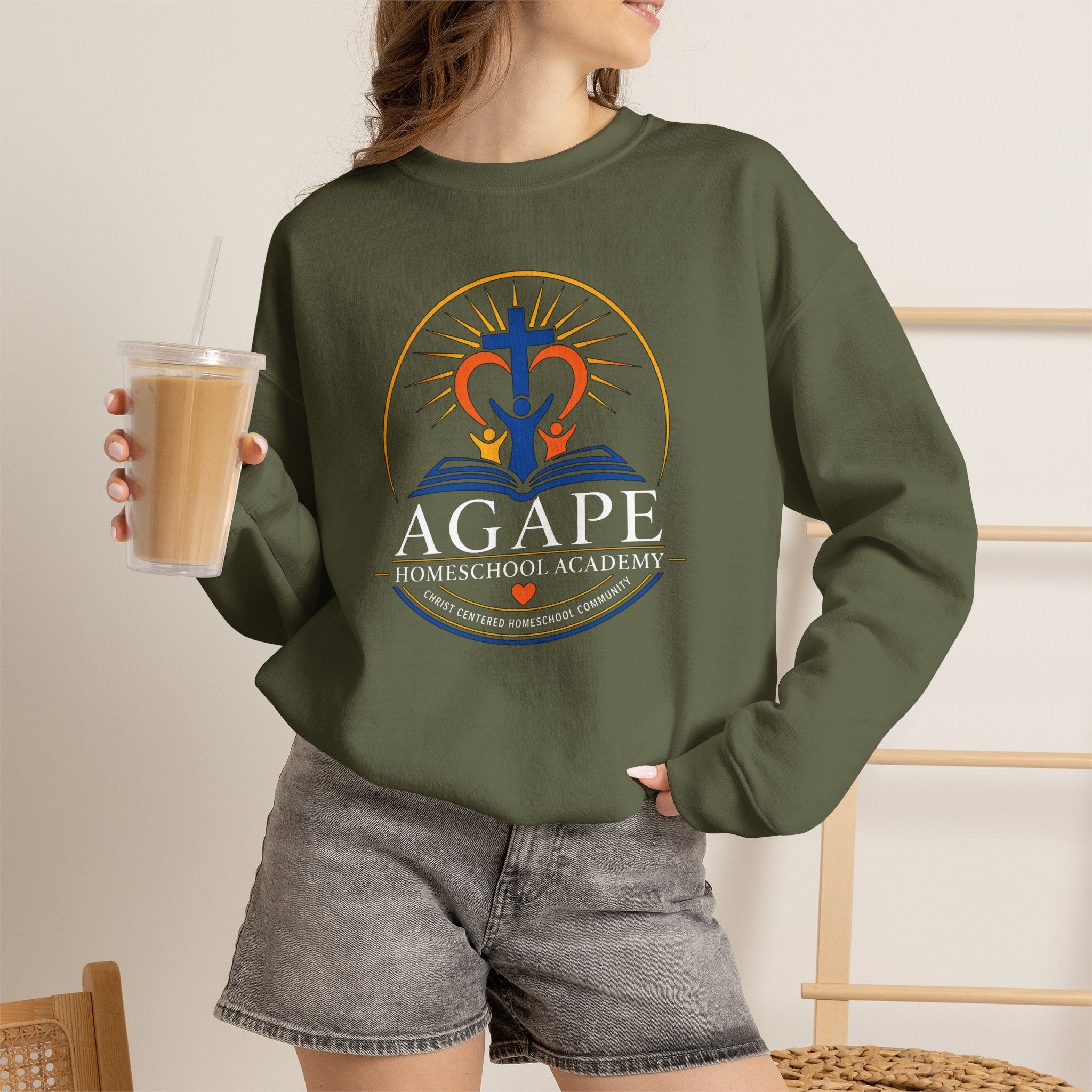 Lambs Agape Homeschool Academy Logo Sweatshirt