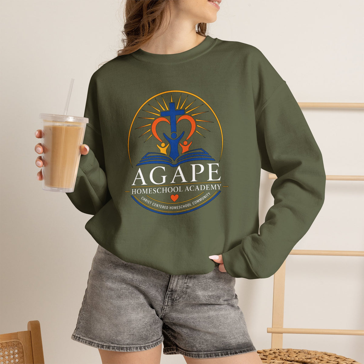 Lions Agape Homeschool Academy Logo Sweatshirt