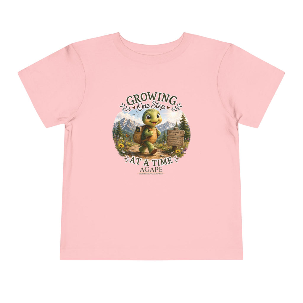 Tots Growing One Step At A Time Turtle Tee