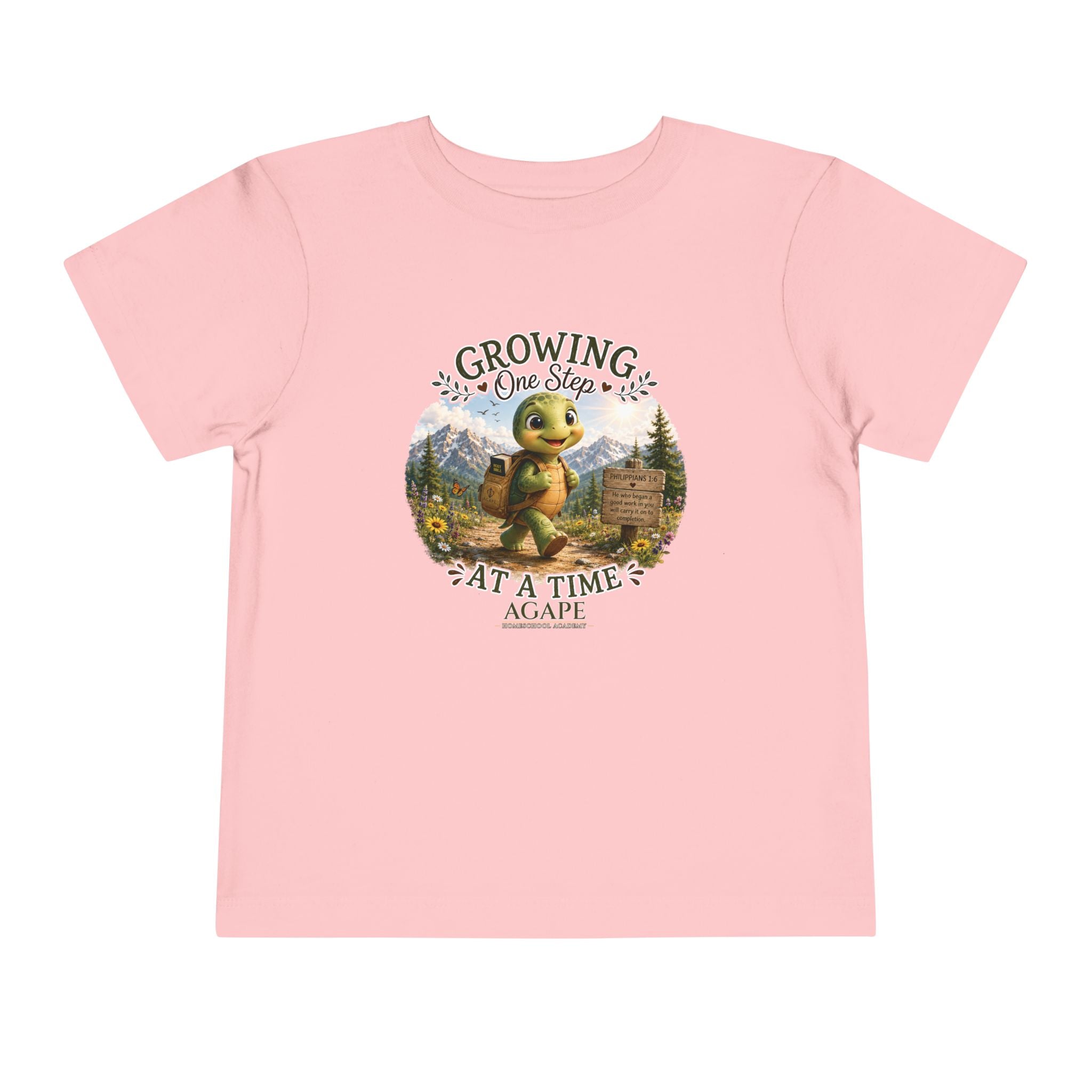 Tots Growing One Step At A Time Turtle Tee