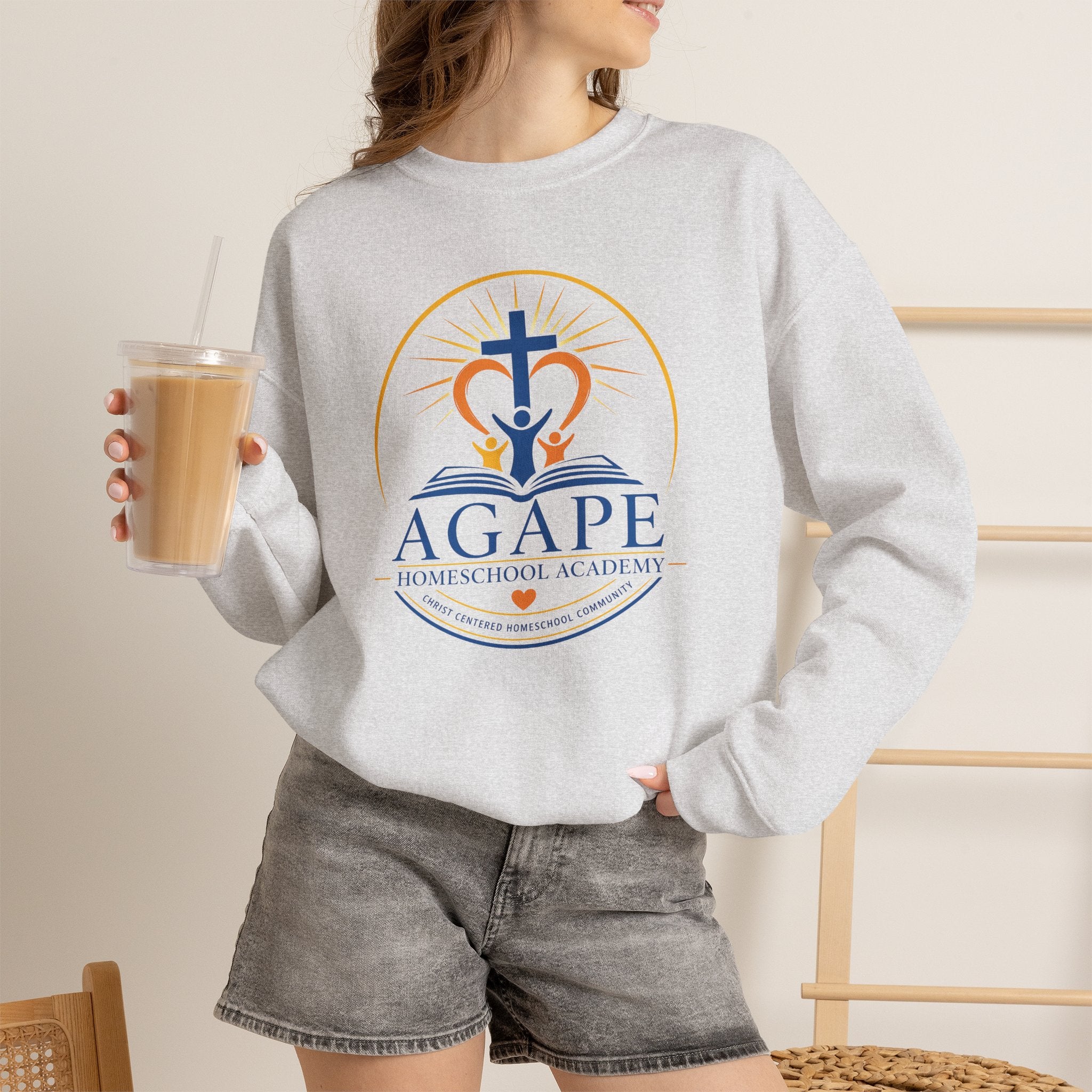 Lambs Agape Homeschool Academy Logo Sweatshirt