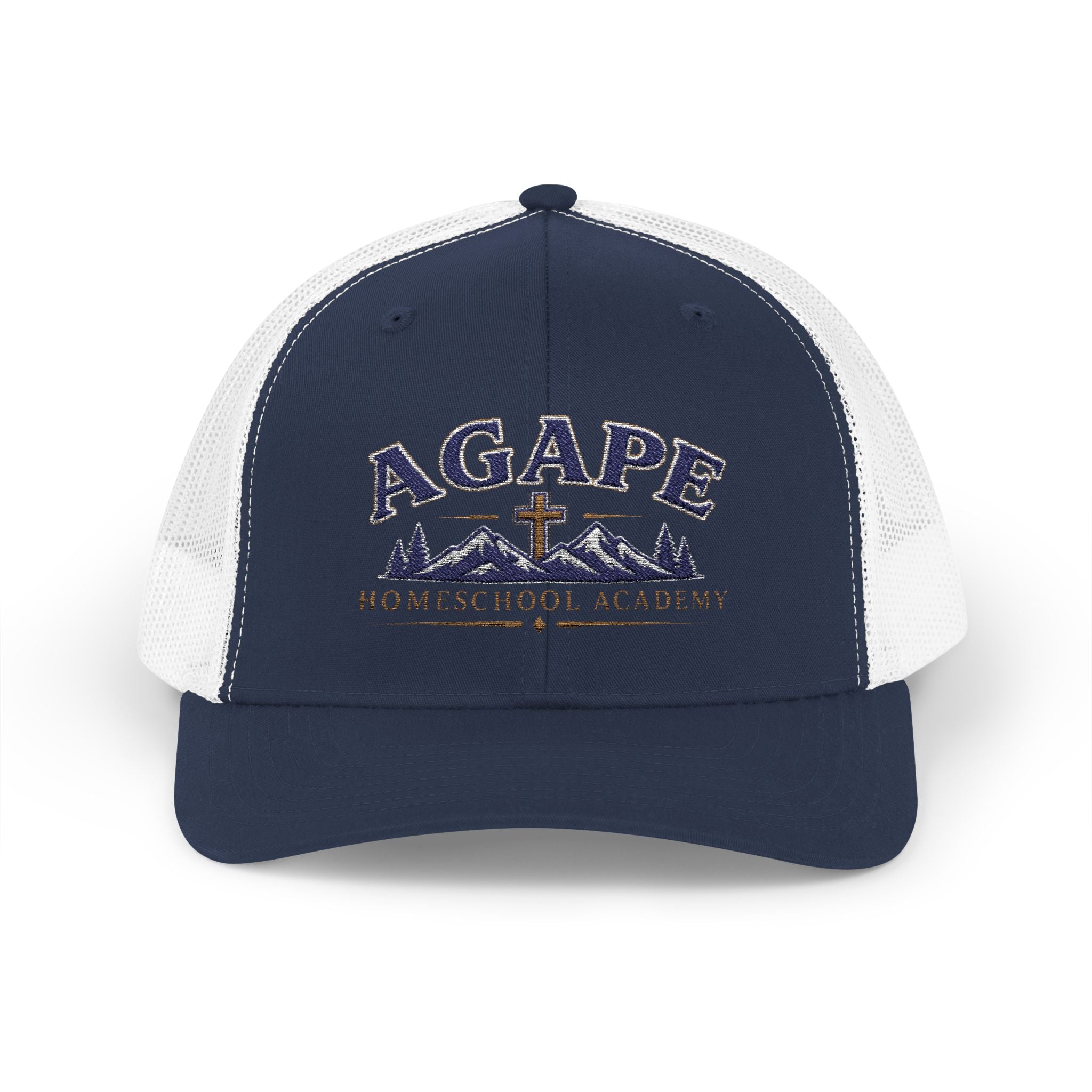 Agape Homeschool Academy Mountain Cross Trucker Hat