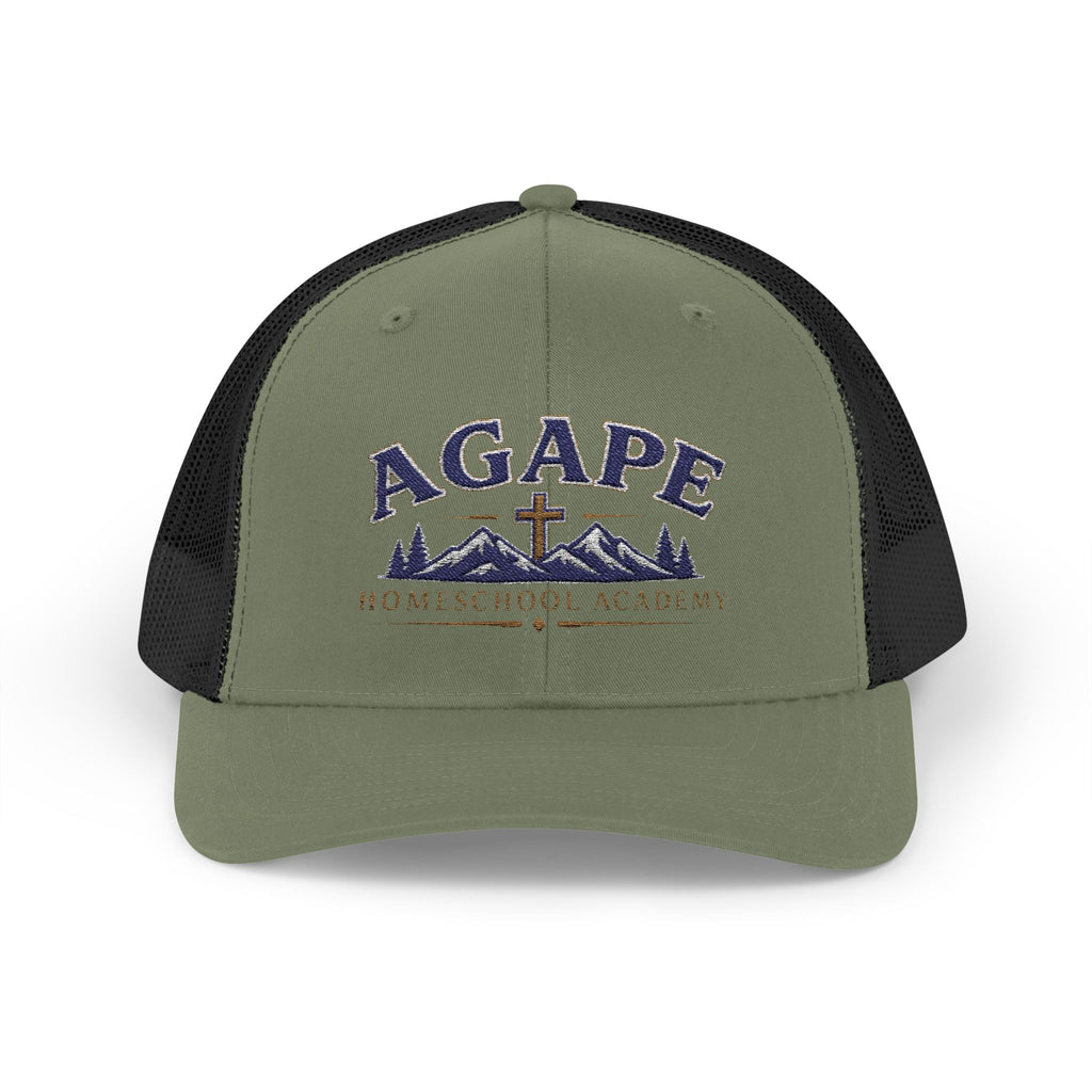 Agape Homeschool Academy Mountain Cross Trucker Hat