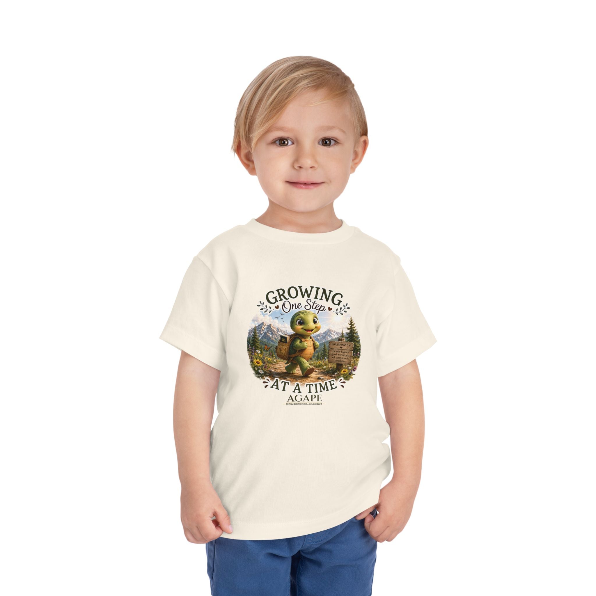 Tots Growing One Step At A Time Turtle Tee