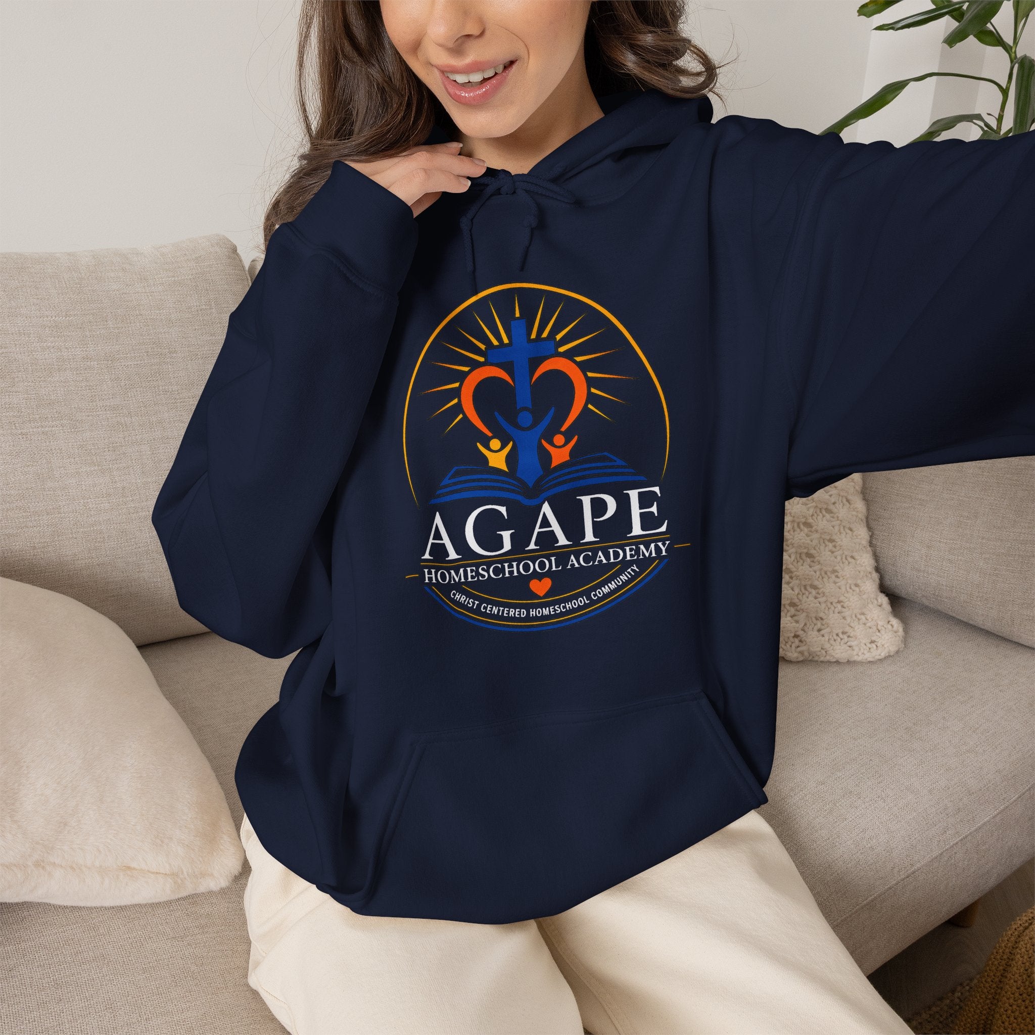 Lions Agape Homeschool Academy Logo Pullover Hoodie