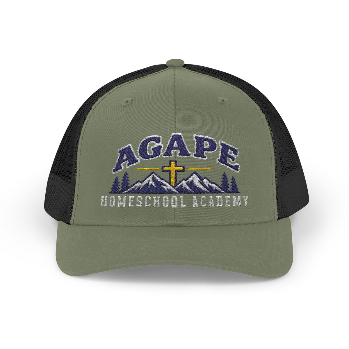 Agape Homeschool Academy Mountain Cross Trucker Hat