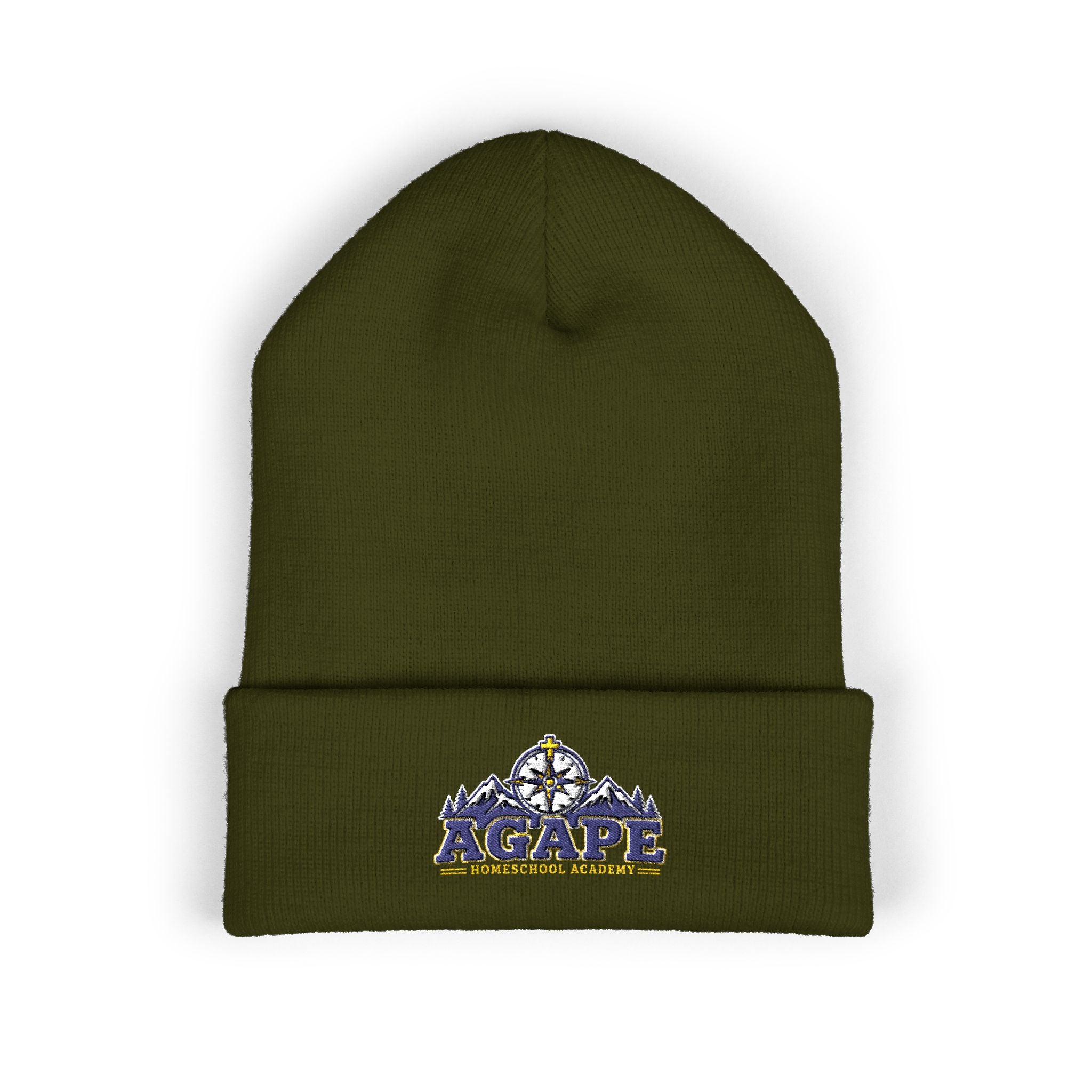 Agape Homeschool Academy Compass Embroidered Knit Beanie