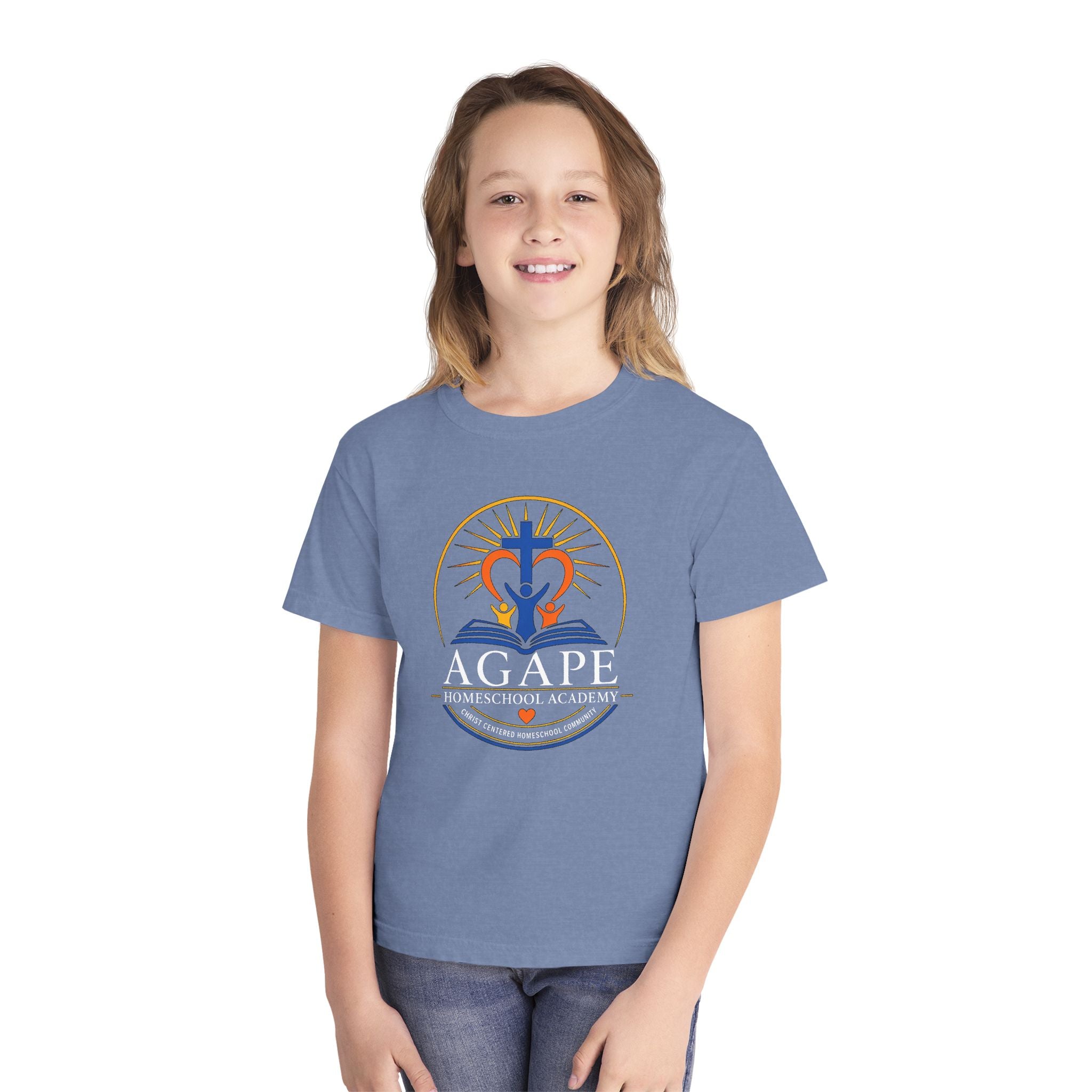 Agape Homeschool Academy  - Lambs Logo Short Sleeve T-Shirt