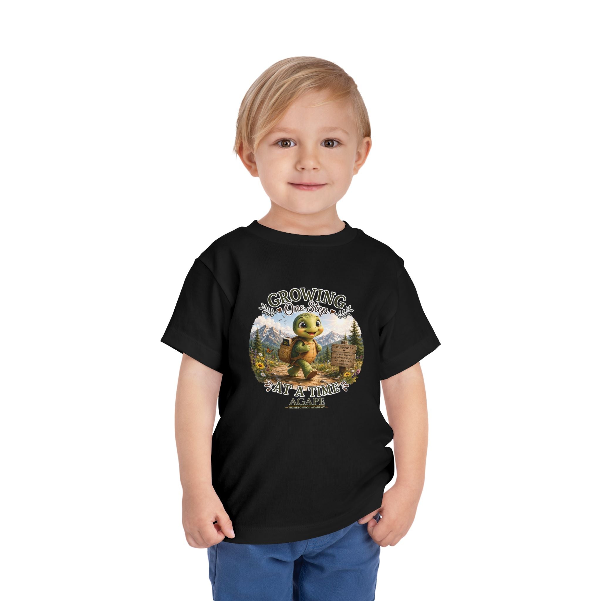 Tots Growing One Step At A Time Turtle Tee