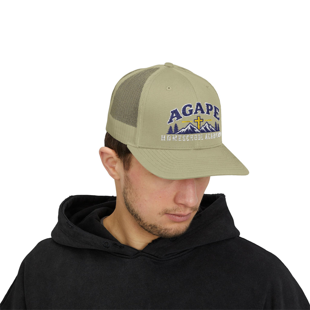 Agape Homeschool Academy Mountain Cross Trucker Hat