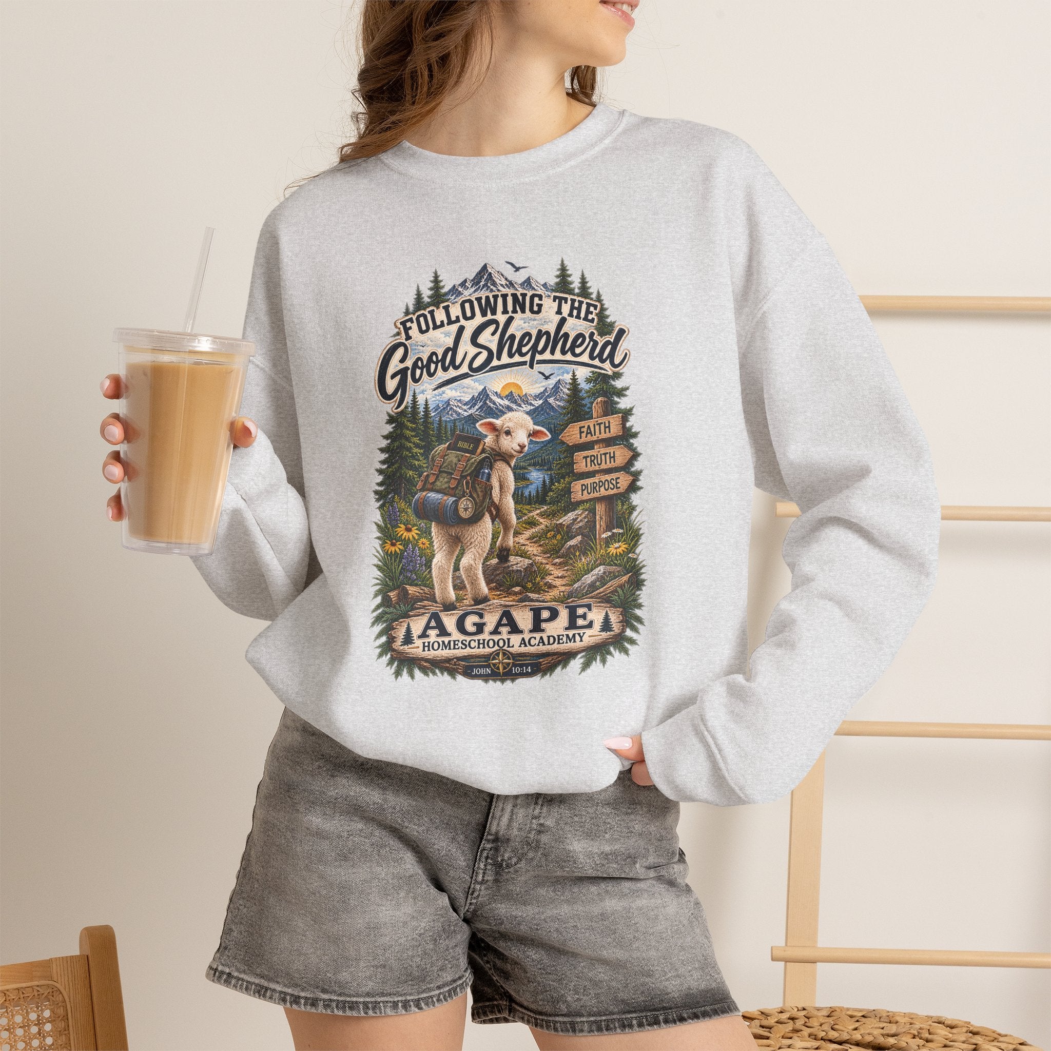 Lambs Agape Homeschool Academy Good Shepherd Sweatshirt