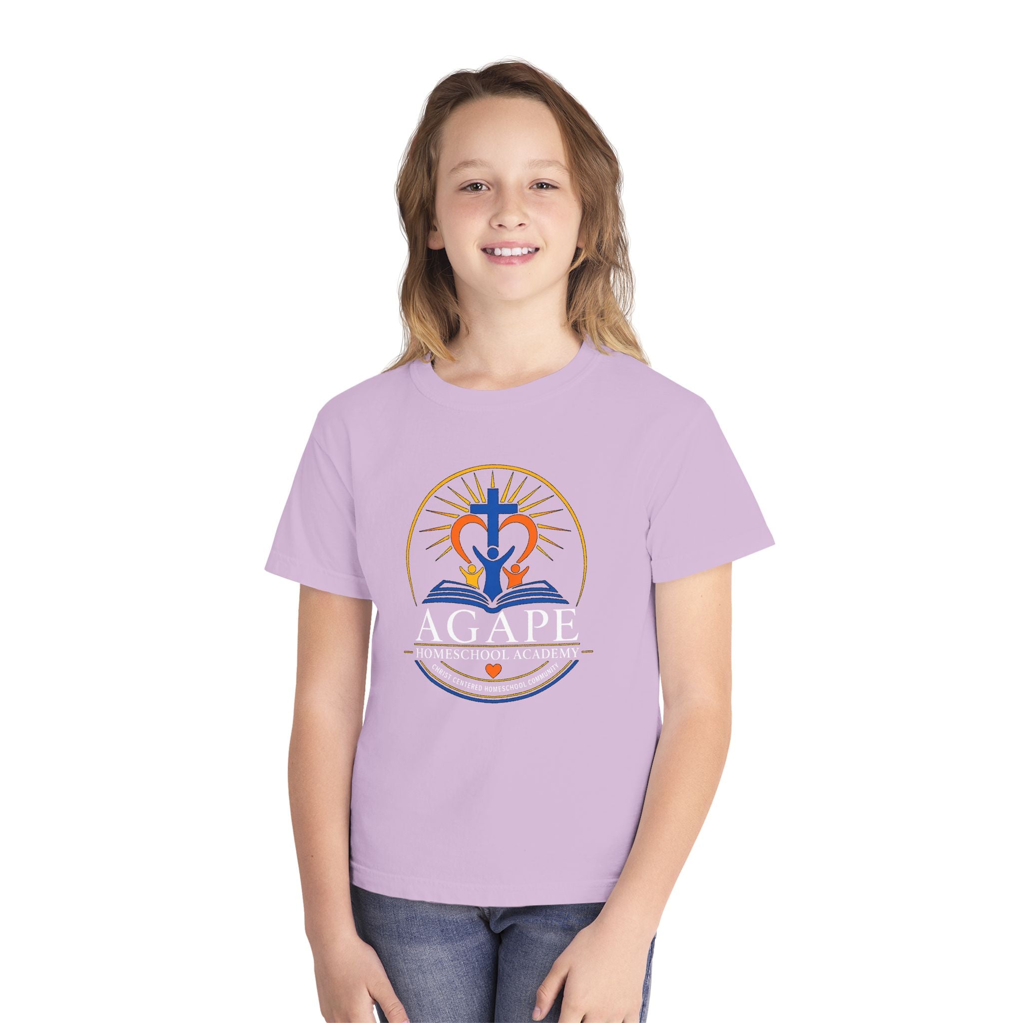 Agape Homeschool Academy  - Lambs Logo Short Sleeve T-Shirt