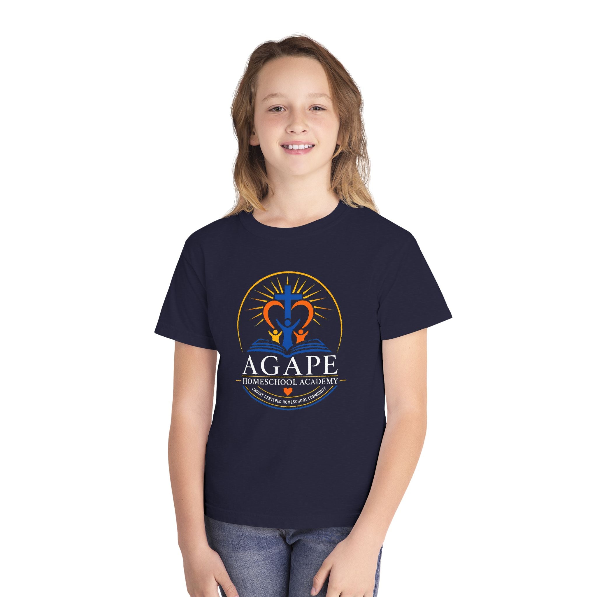 Agape Homeschool Academy  - Lambs Logo Short Sleeve T-Shirt