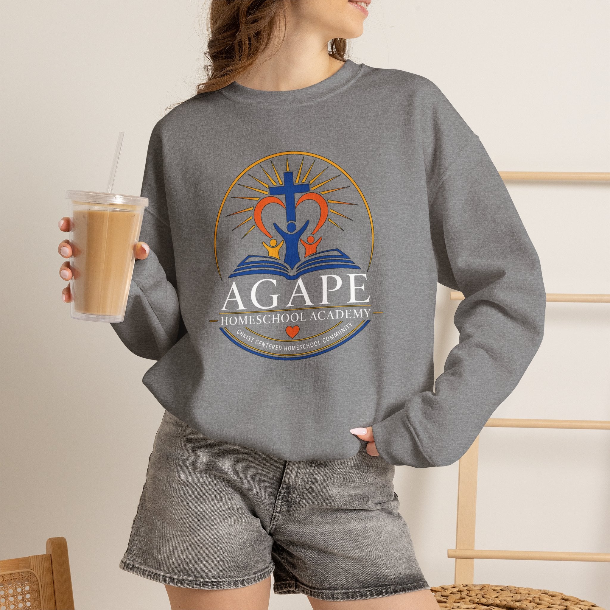 Lions Agape Homeschool Academy Logo Sweatshirt