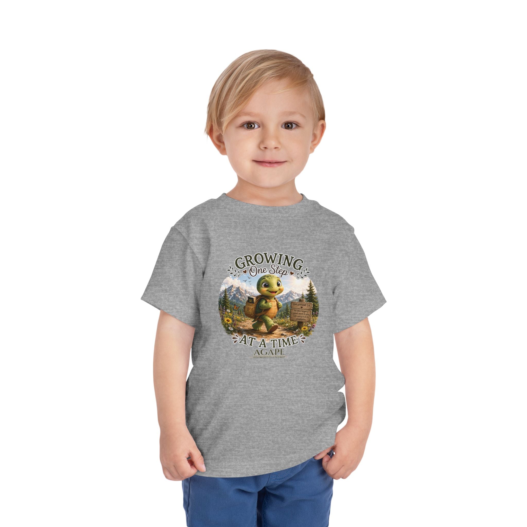 Tots Growing One Step At A Time Turtle Tee