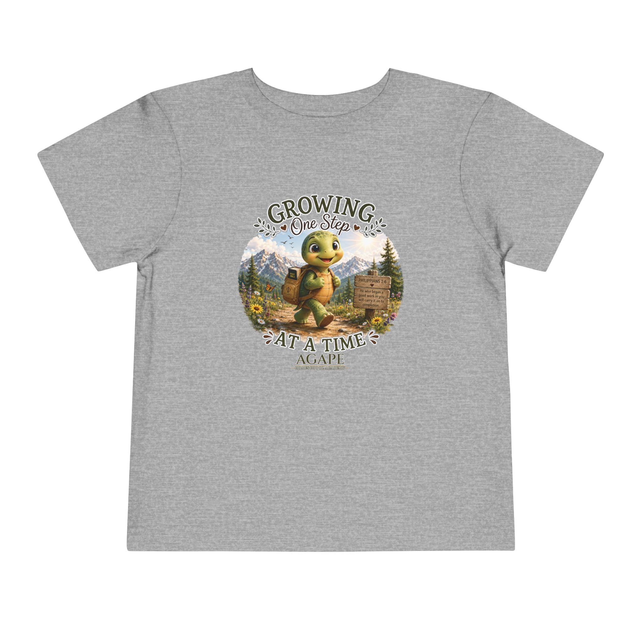 Tots Growing One Step At A Time Turtle Tee