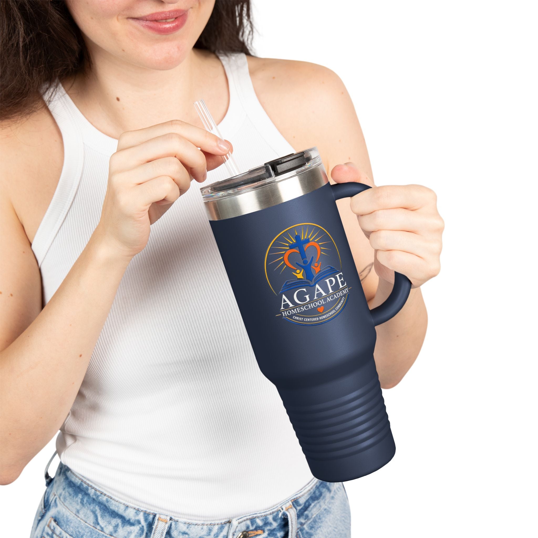 40oz Agape Homeschool Academy Logo Insulated Tumbler