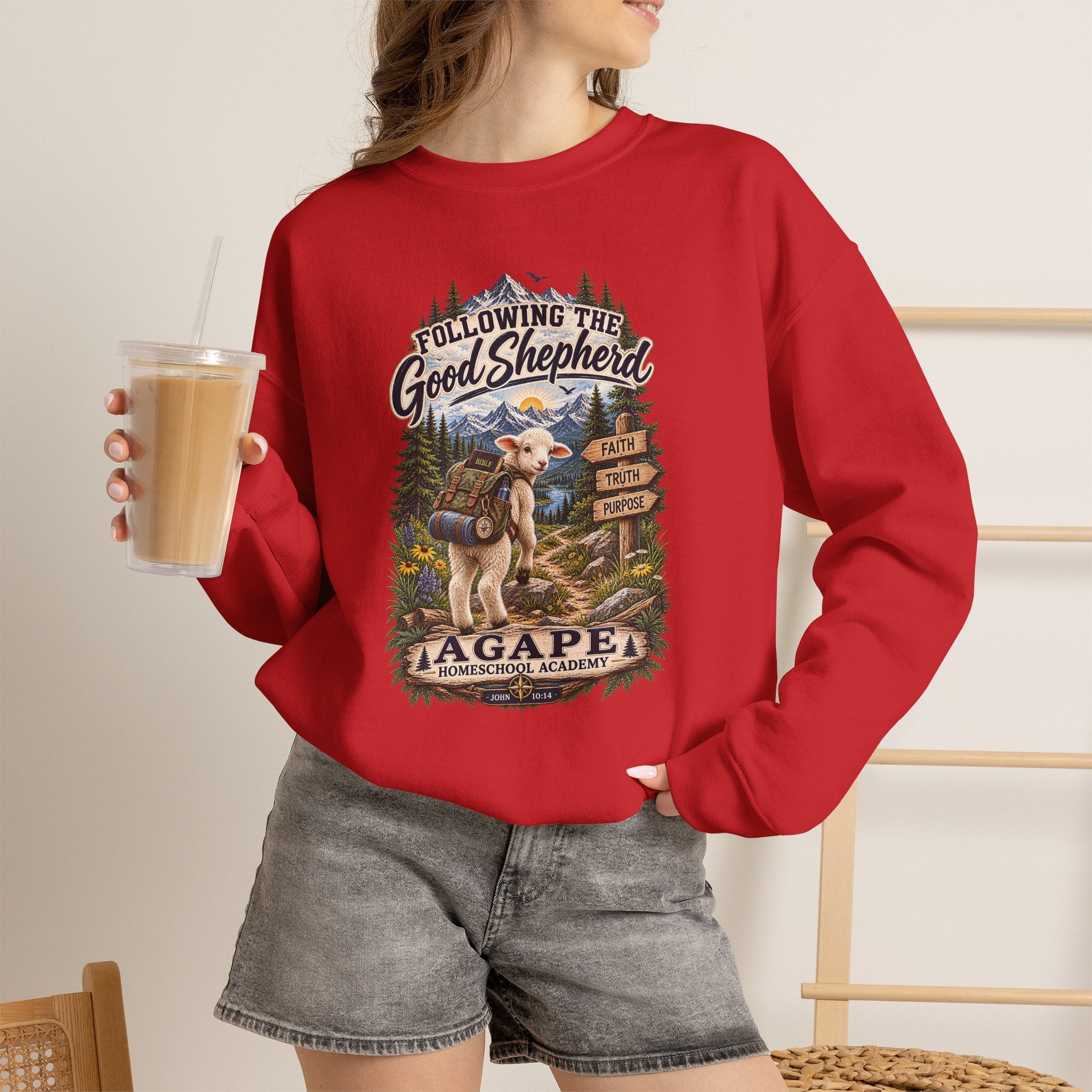 Lambs Agape Homeschool Academy Good Shepherd Sweatshirt