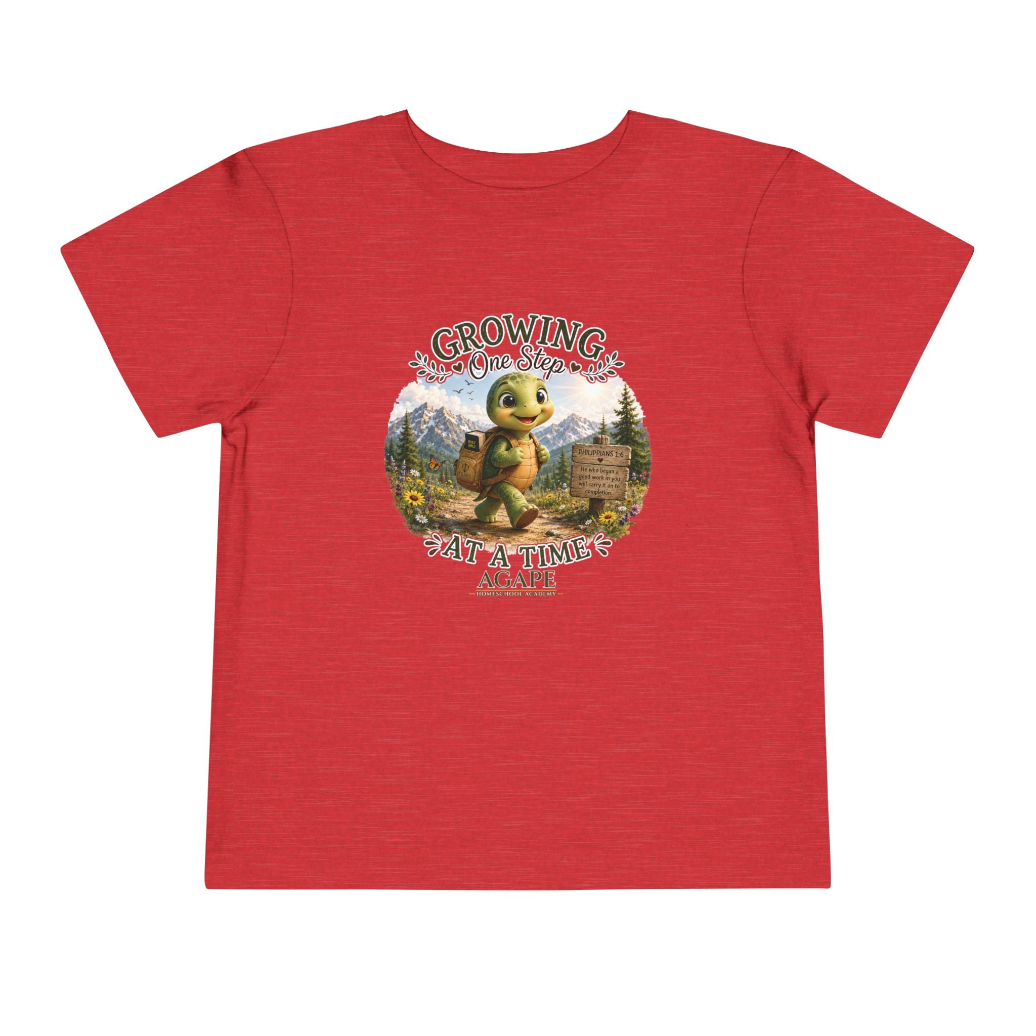 Tots Growing One Step At A Time Turtle Tee