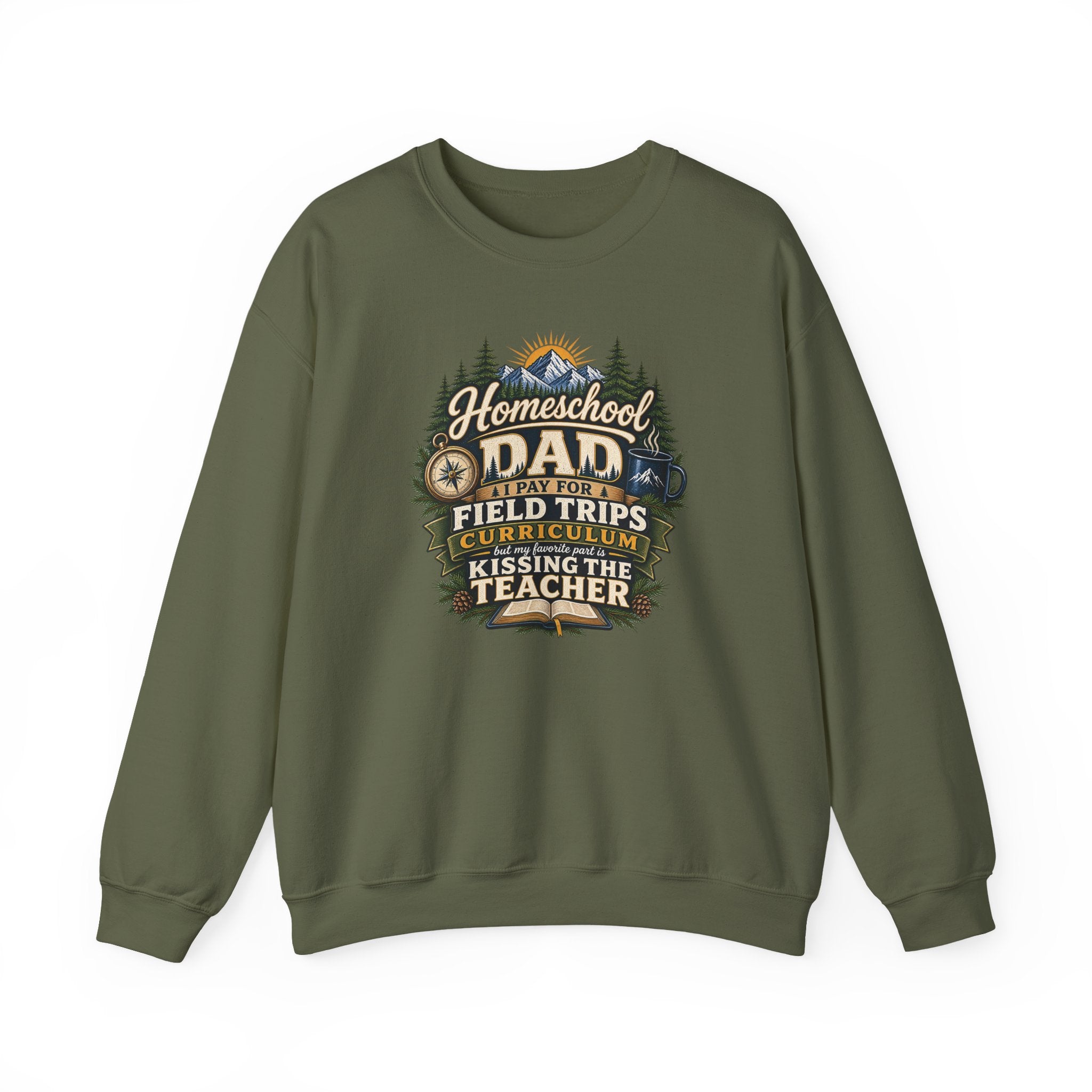 Funny Homeschool Dad Kiss The Teacher Sweatshirt
