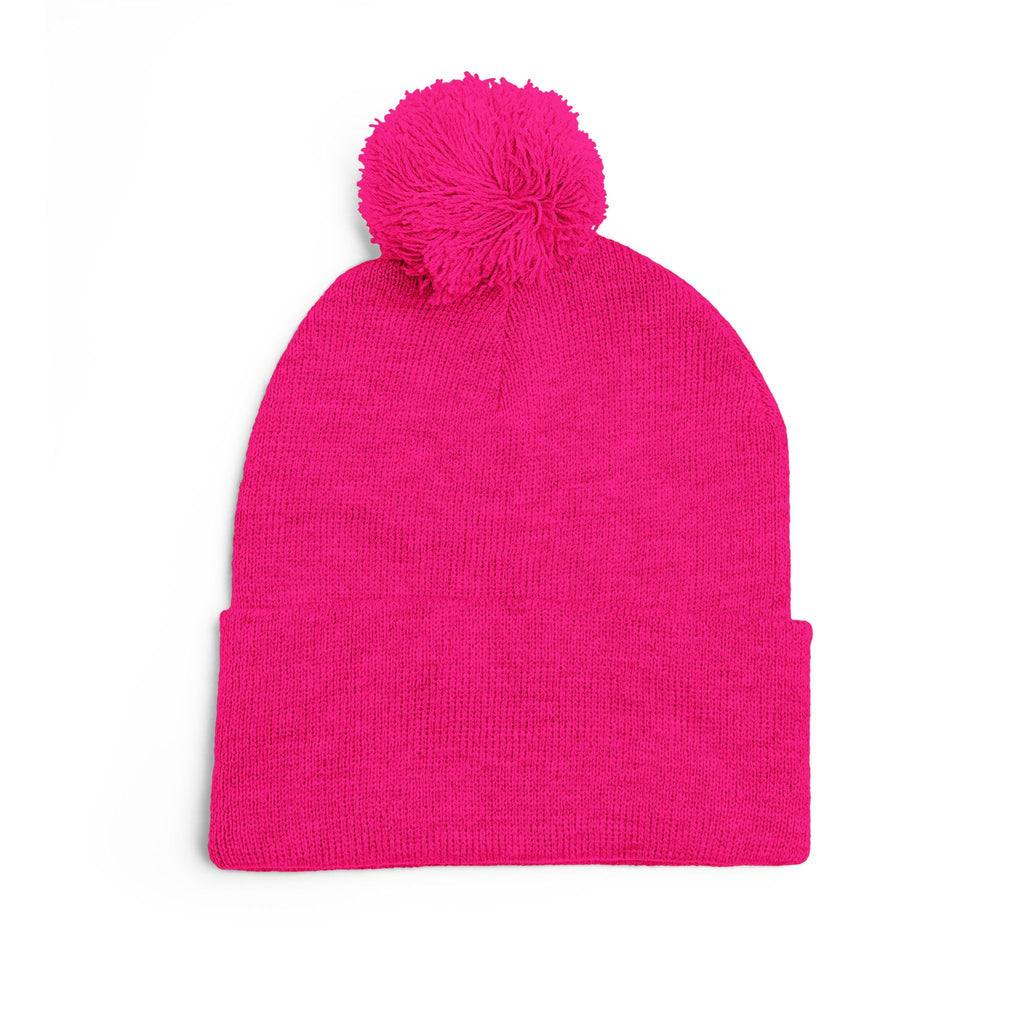 Agape Homeschool Academy Embroidered Pom Pom Beanie (Dark Colors)