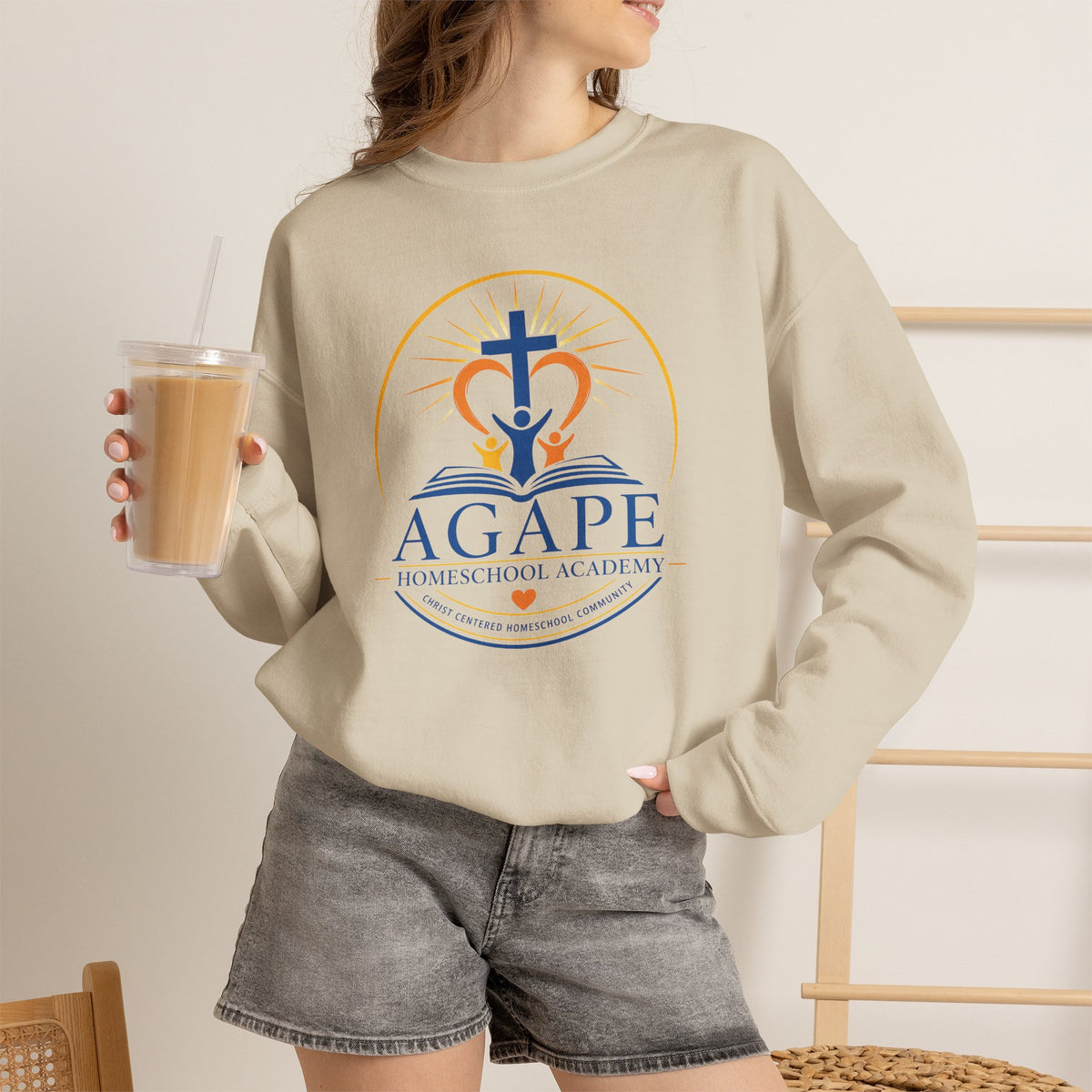 Lions Agape Homeschool Academy Logo Sweatshirt